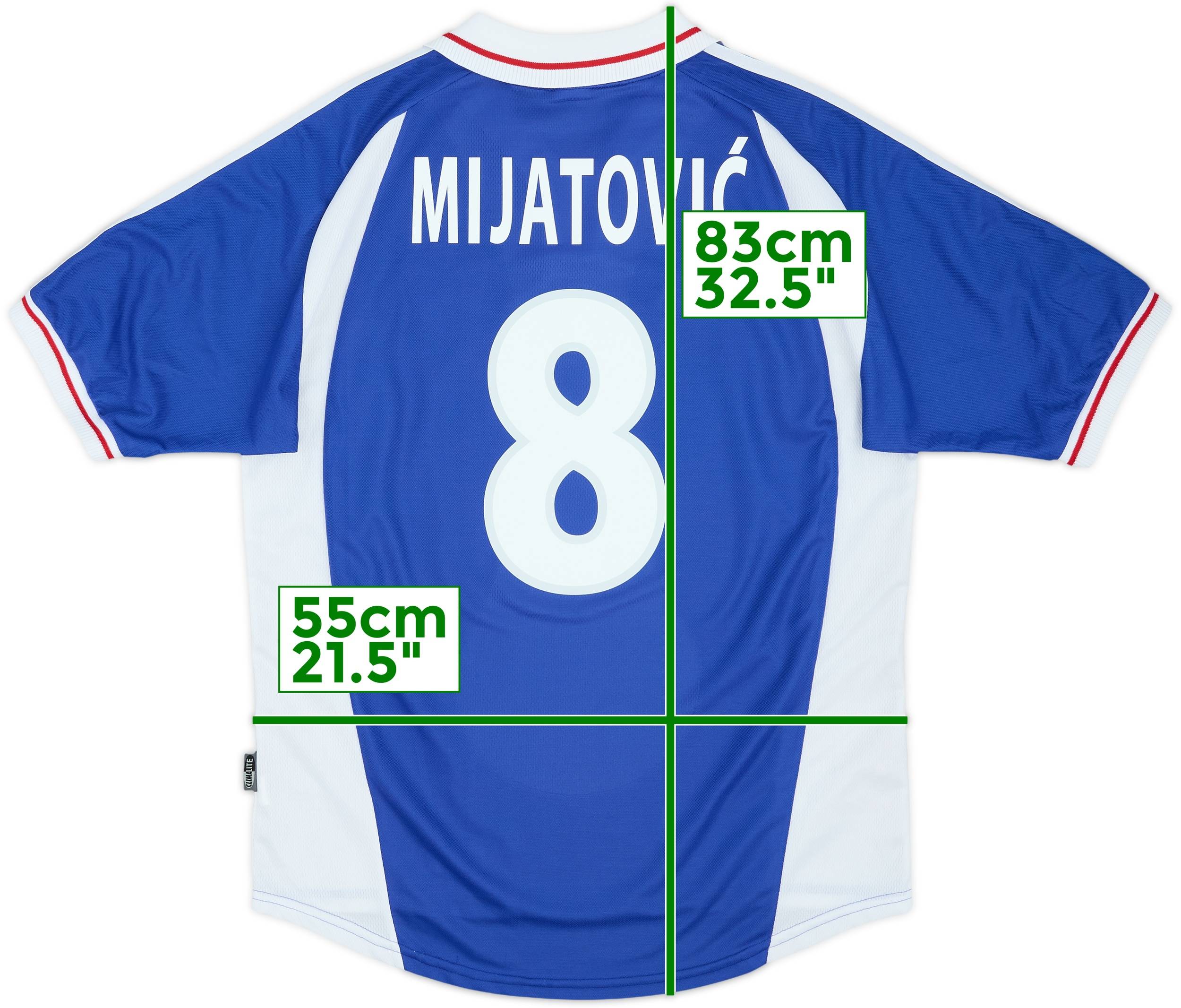 2000-01 Yugoslavia Home Shirt Mijatovic #8 - 10/10 - (M)