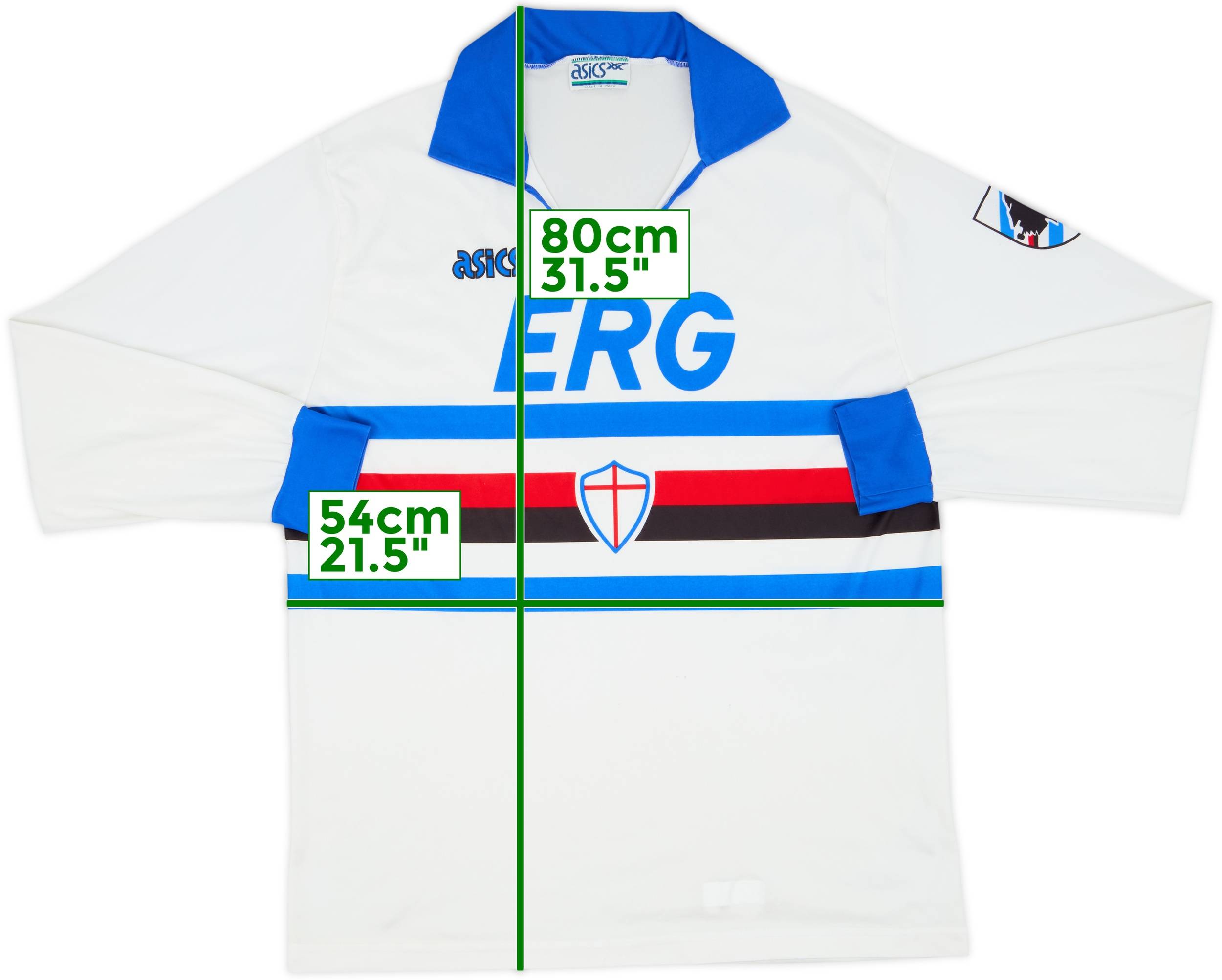 1991-92 Sampdoria Away L/S Shirt - 8/10 - (XL)