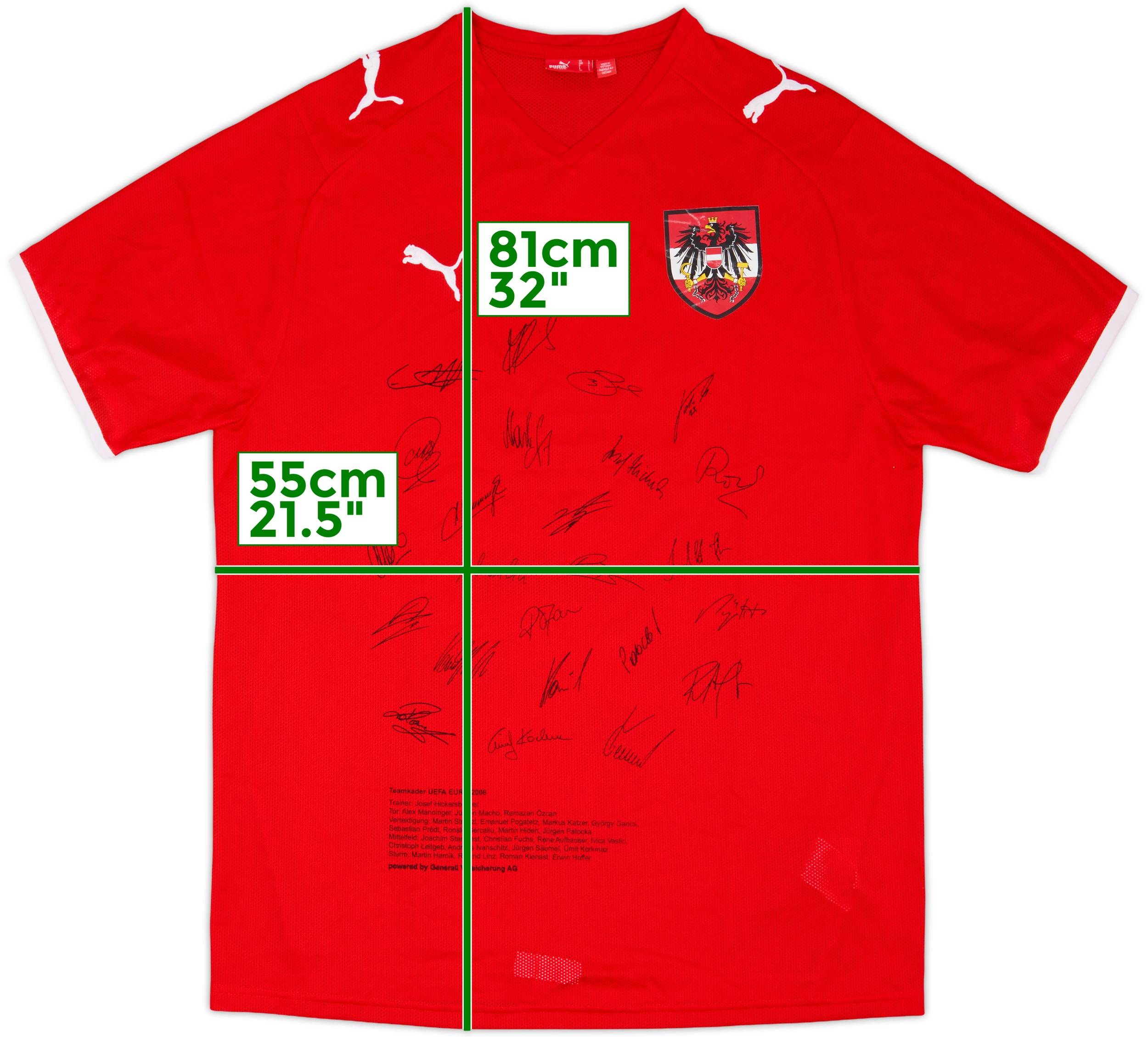 2008-09 Austria 'Signed' Home Shirt - 7/10 - (L)