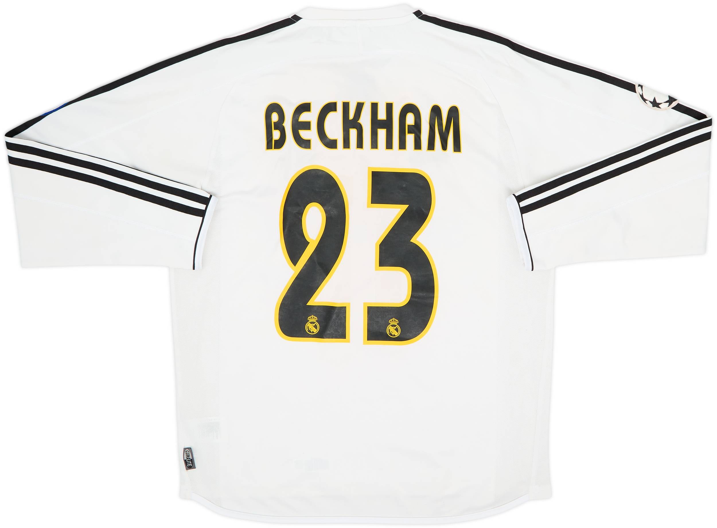 2003-04 Real Madrid Home L/S Shirt Beckham #23 - 5/10 - (M)