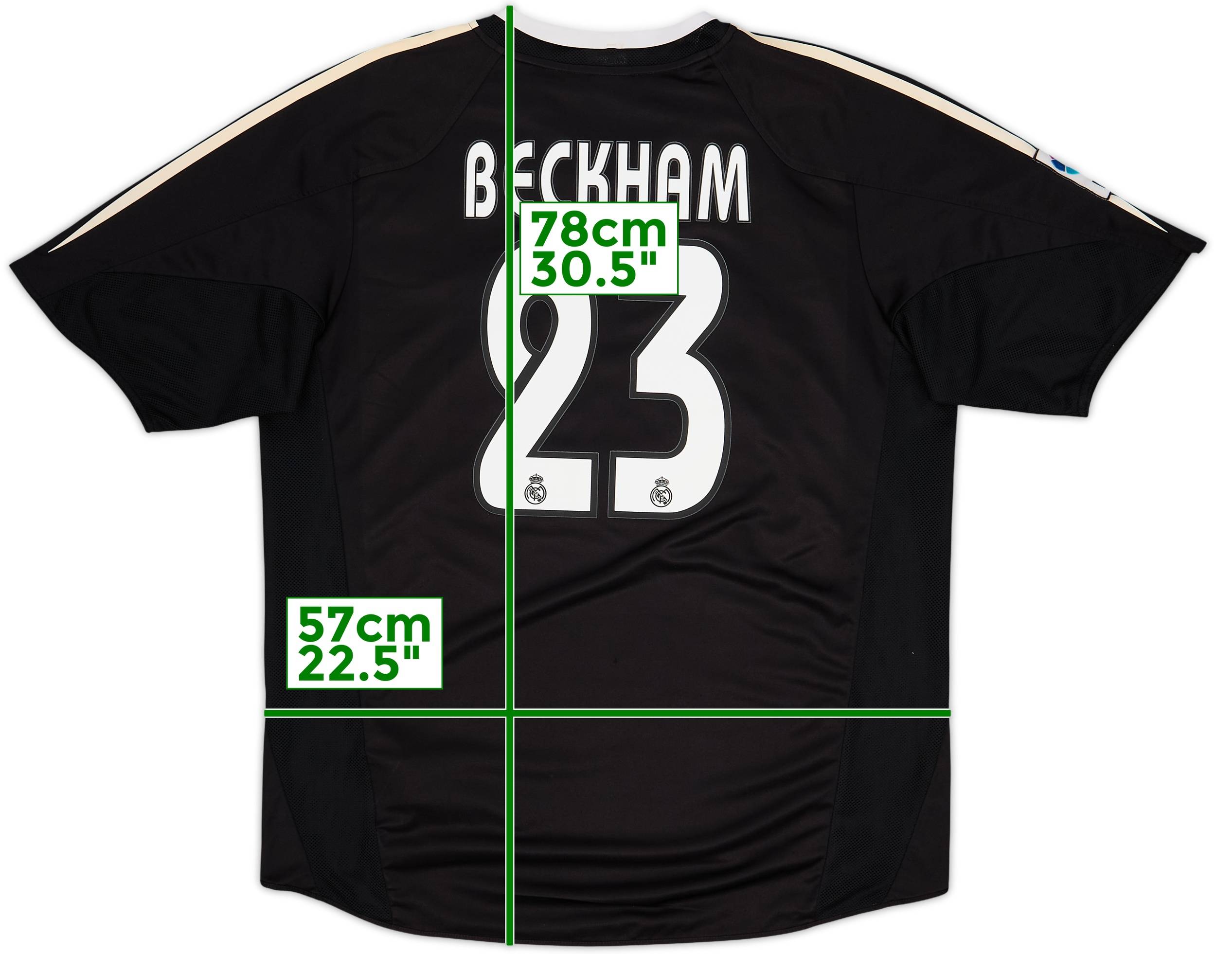 2004-05 Real Madrid Away Shirt Beckham #23 - 8/10 - (L)
