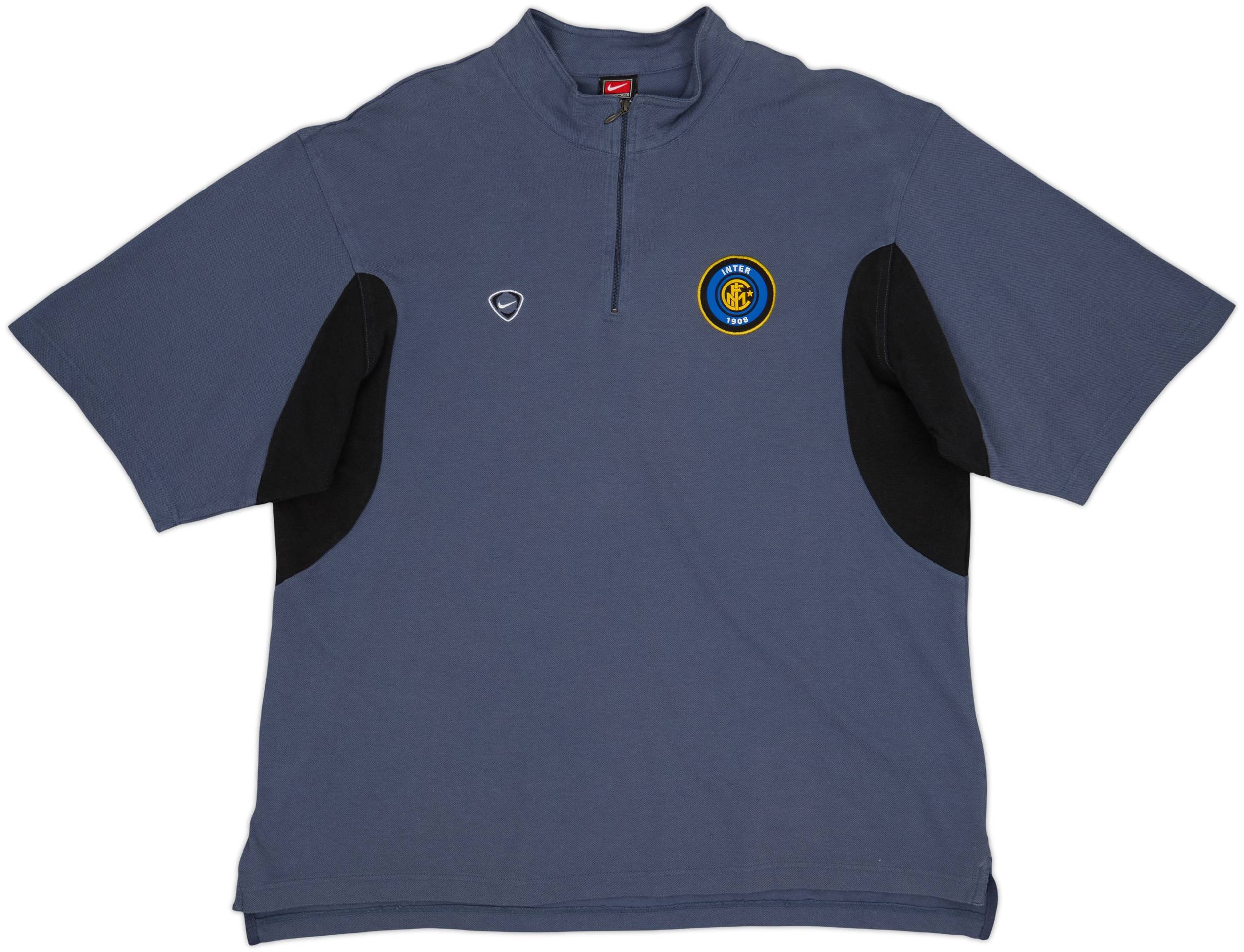 【美品】NIKE Inter Milano 長袖 ユニフォーム 2000-01 Inter Milan Nike 1/4 Zip Training Top - 8/10 - (XL)