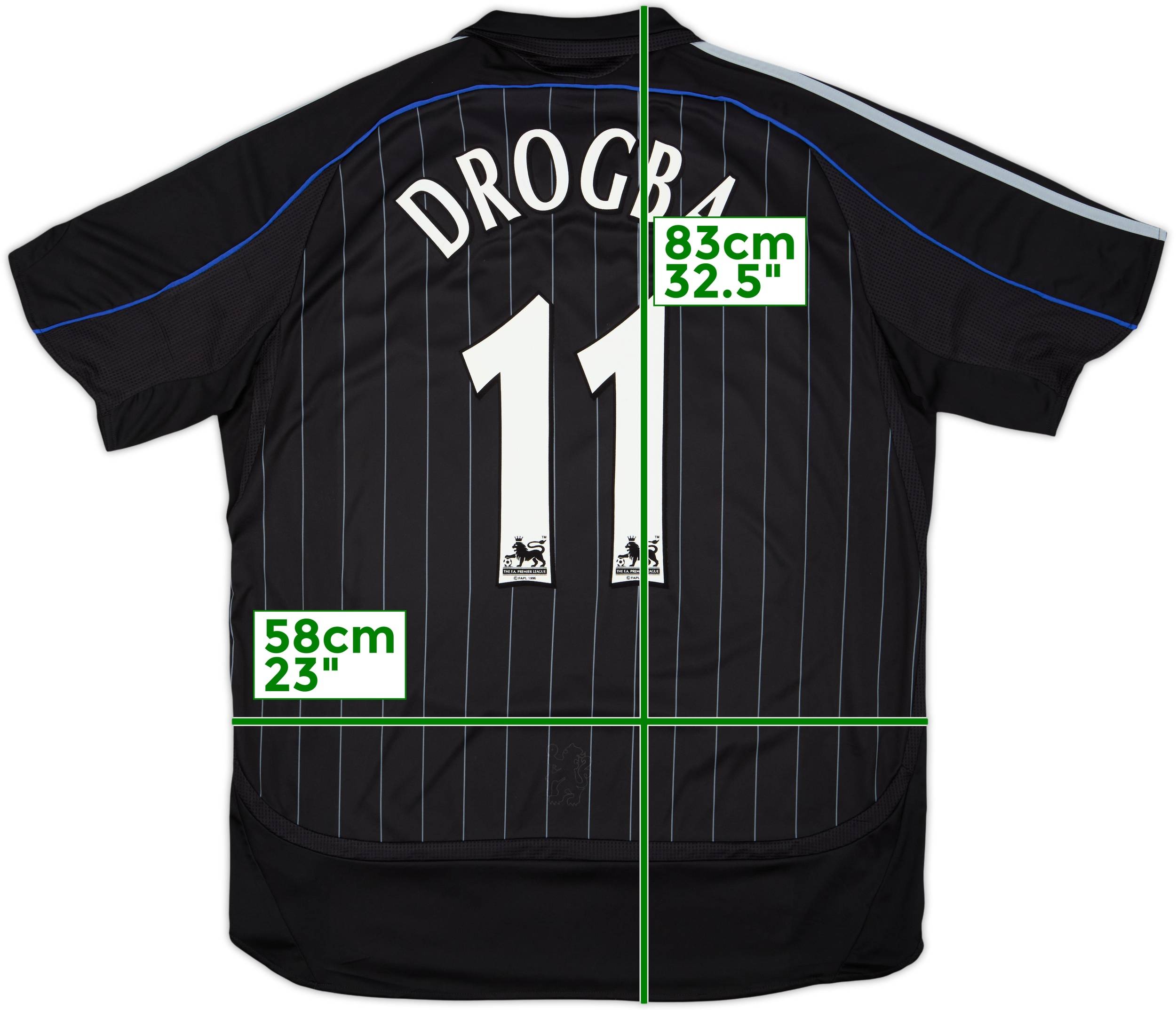 ドログバ チェルシーユニフォーム 07-08 Third Kit(CL モデル) 2006-07 Chelsea Third Shirt Drogba #11 - 8/10 - (XL)