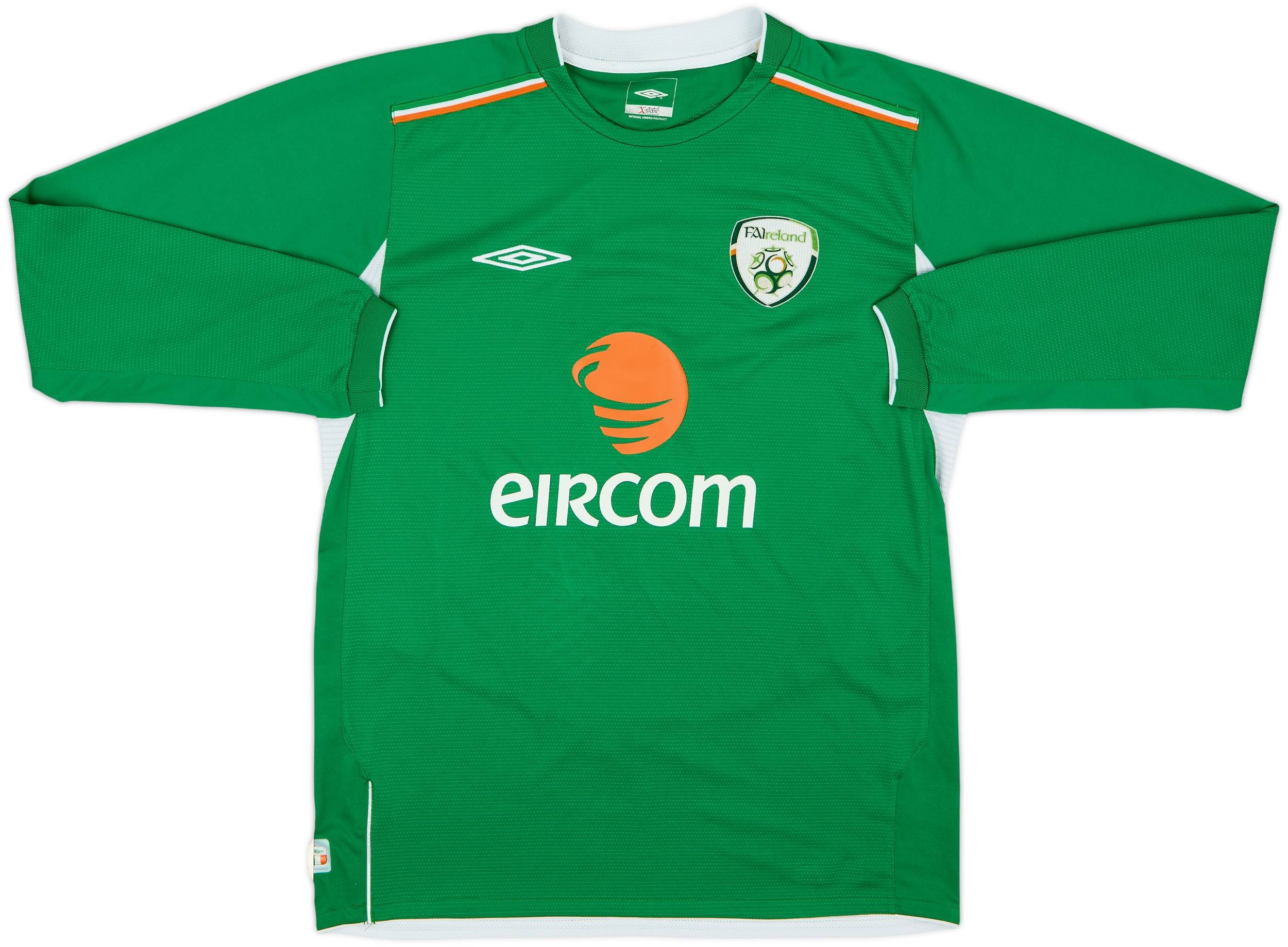 2004-06 Ireland Home L/S Shirt - 8/10 - (M)