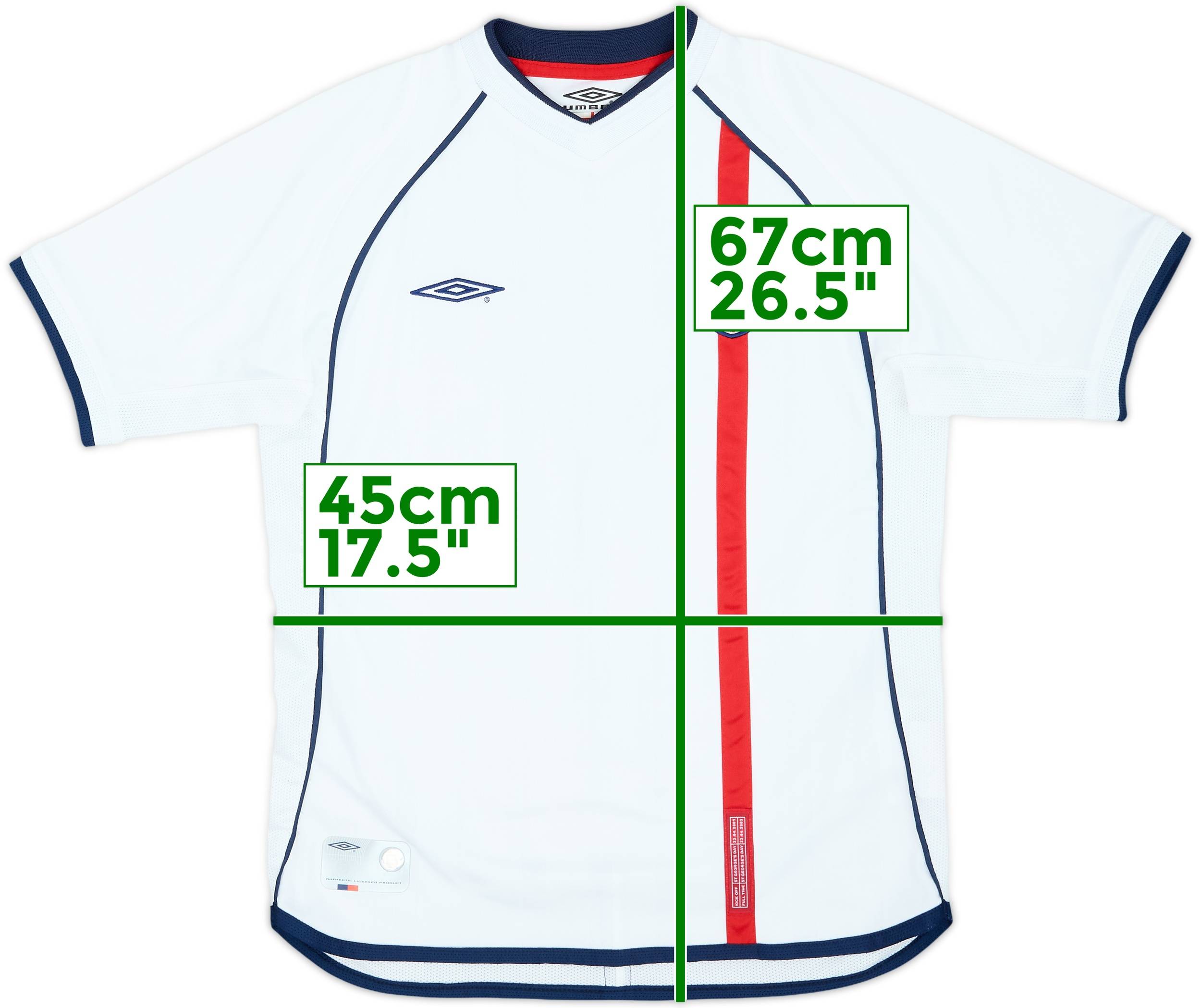 2001-03 England Home Shirt - 10/10 - (M.Boys)