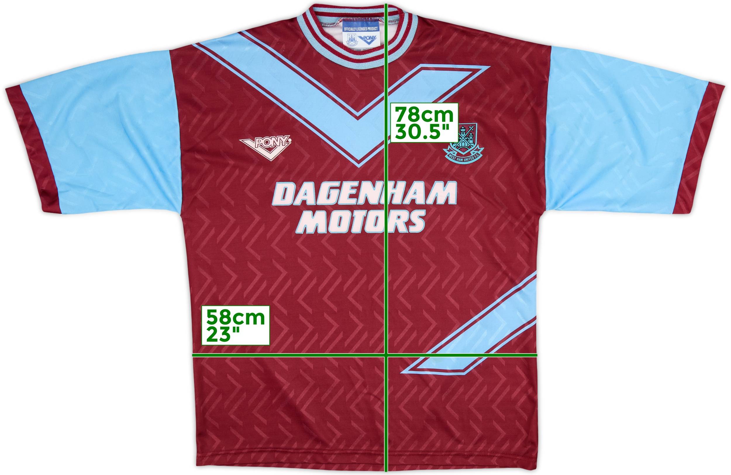 1993-95 West Ham Home Shirt - 8/10 - (XL)