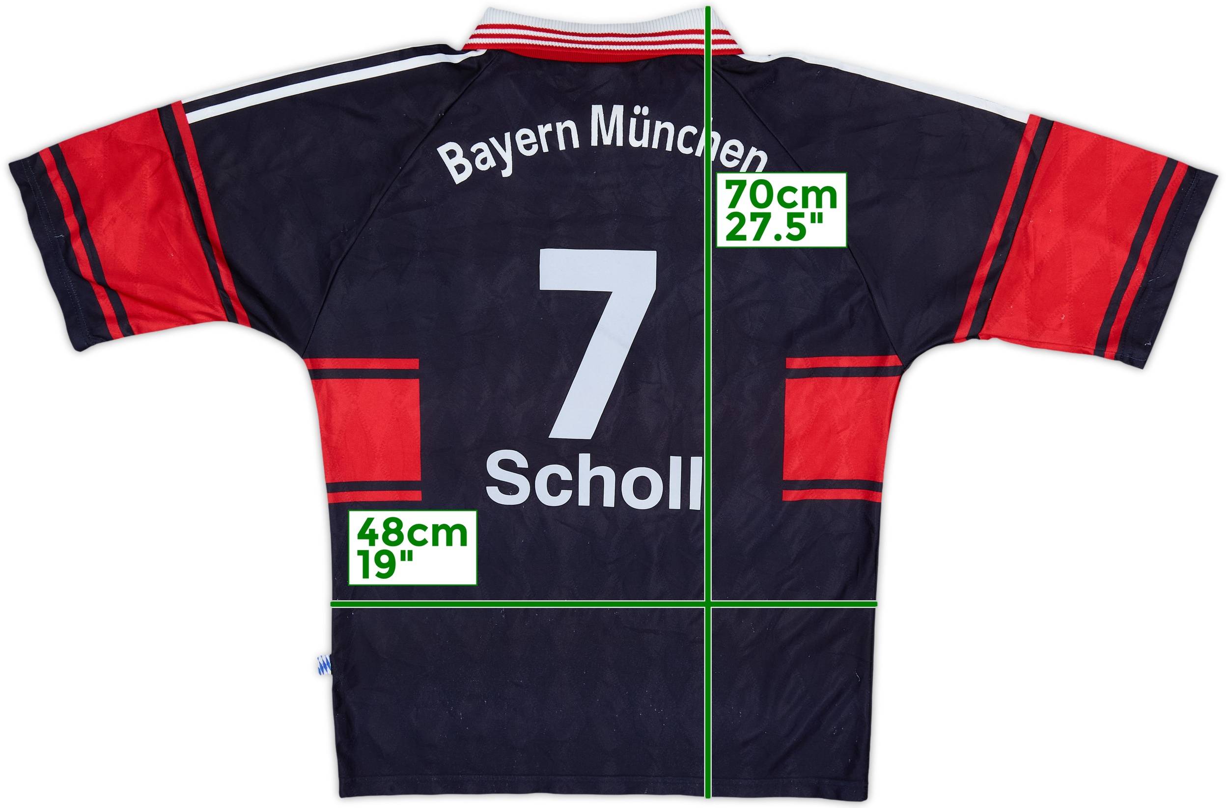 1997-99 Bayern Munich Home Shirt Scholl #7 - 8/10 - (M)