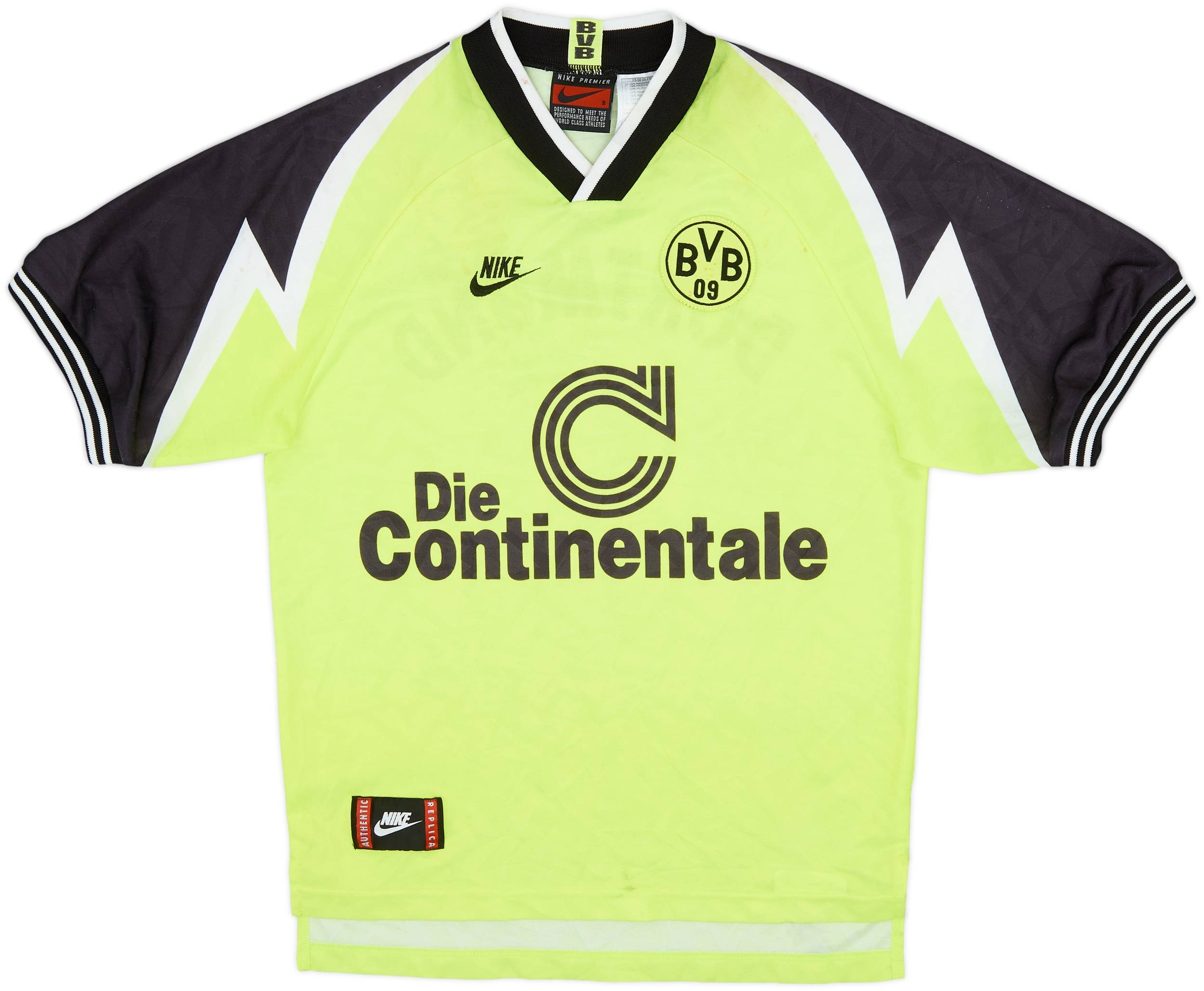 NIKE ボルシアドルトムント　1995-96ホームユニフォーム 1995-96 Borussia Dortmund Home Shirt - 5/10 - (S)