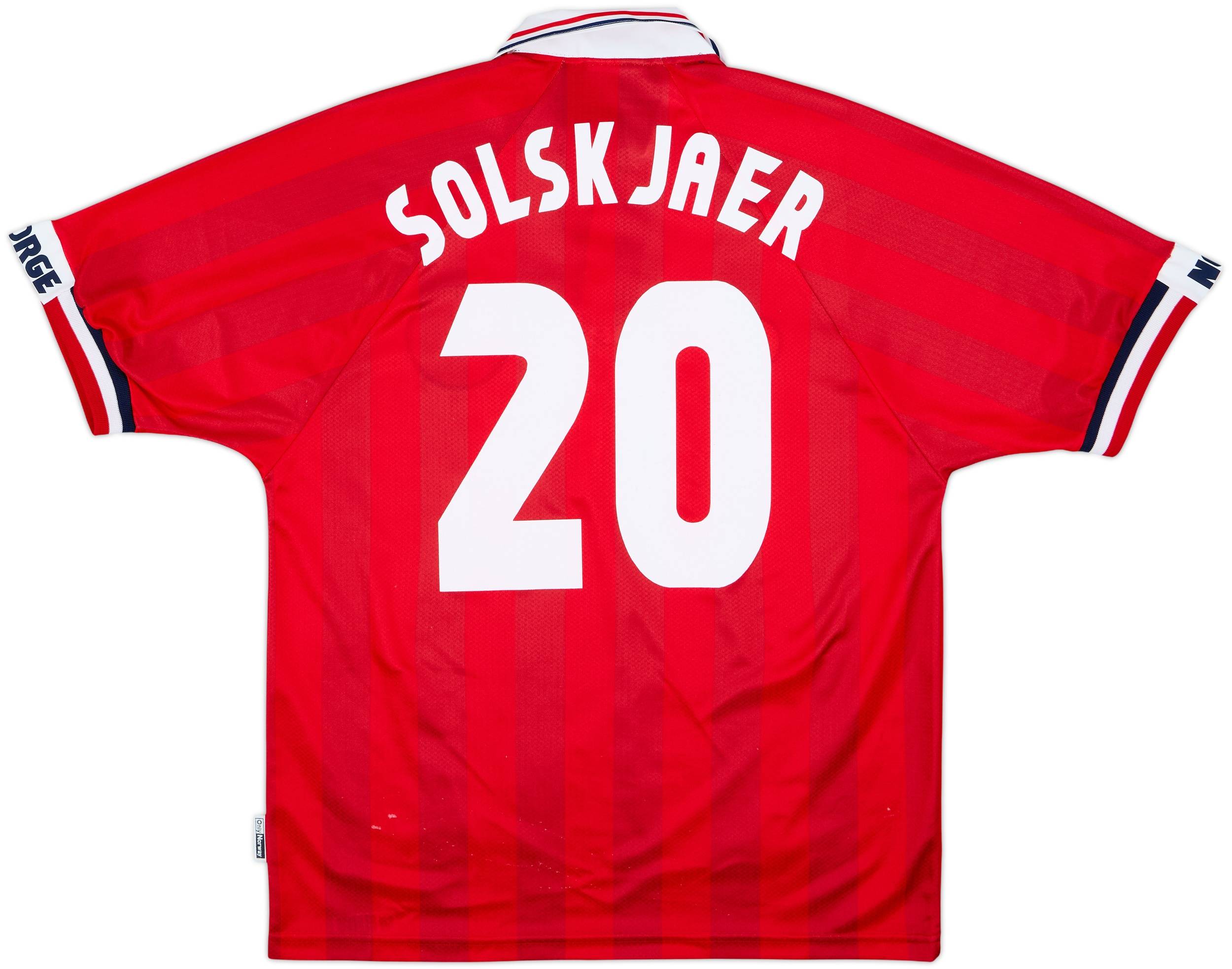 1998-00 Norway Home Shirt Solskjaer #20 - 8/10 - (L)