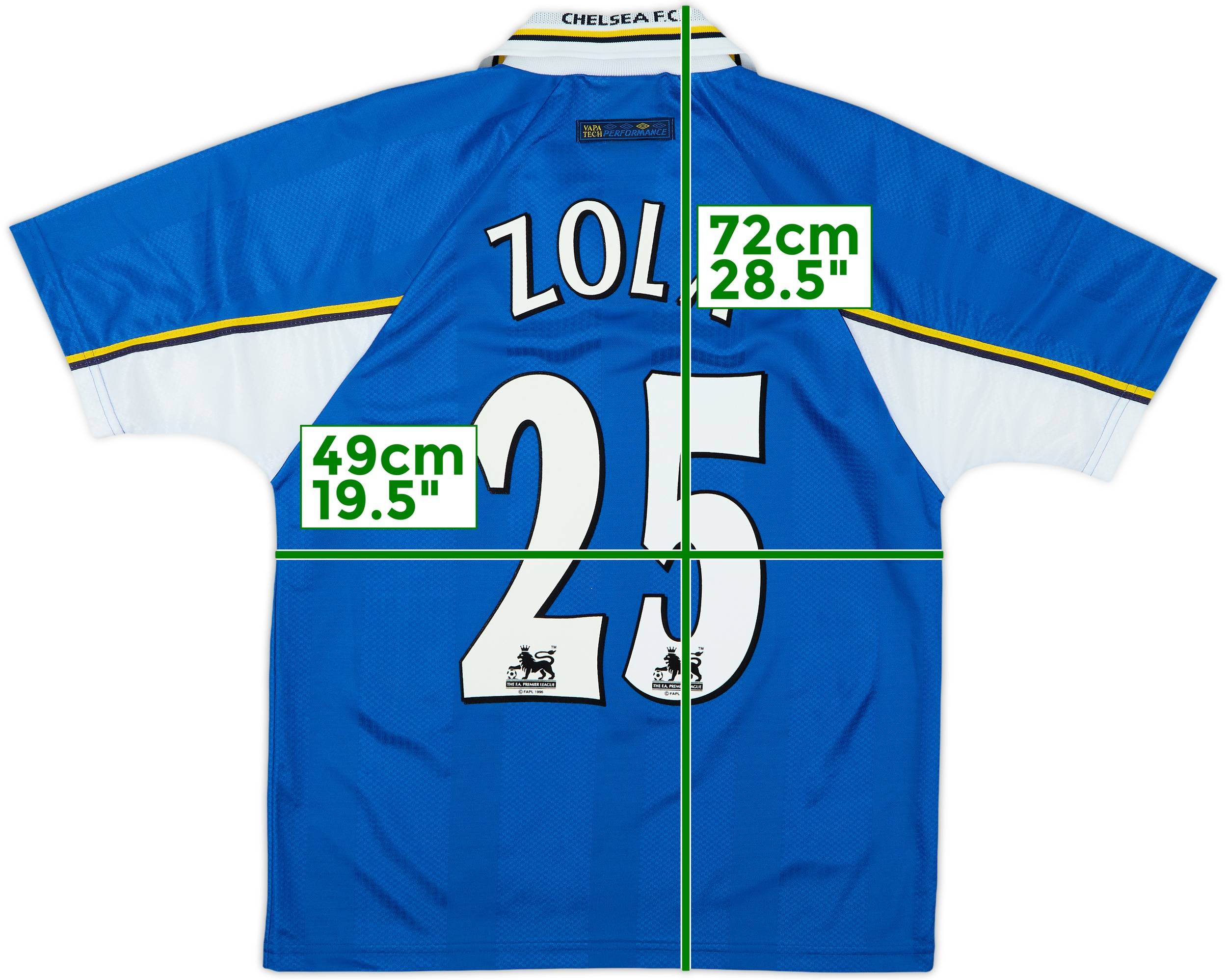 1997-99 Chelsea Home Shirt Zola #25 - 10/10 - (Y)