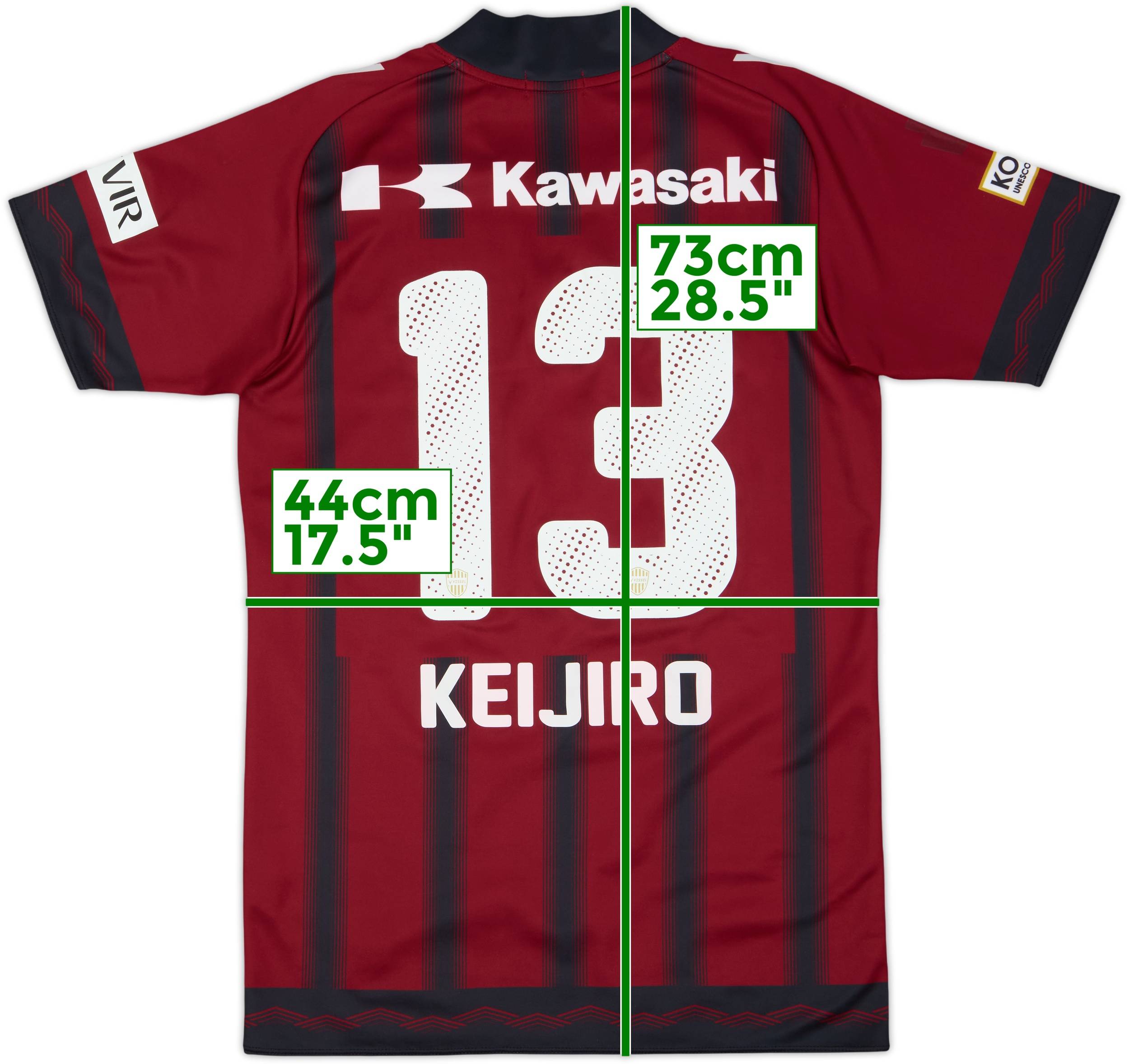 Vissel Kobe サイン入りユニフォーム 2016 Vissel Kobe Home Shirt Keijiro #13 - 8/10 - (M)
