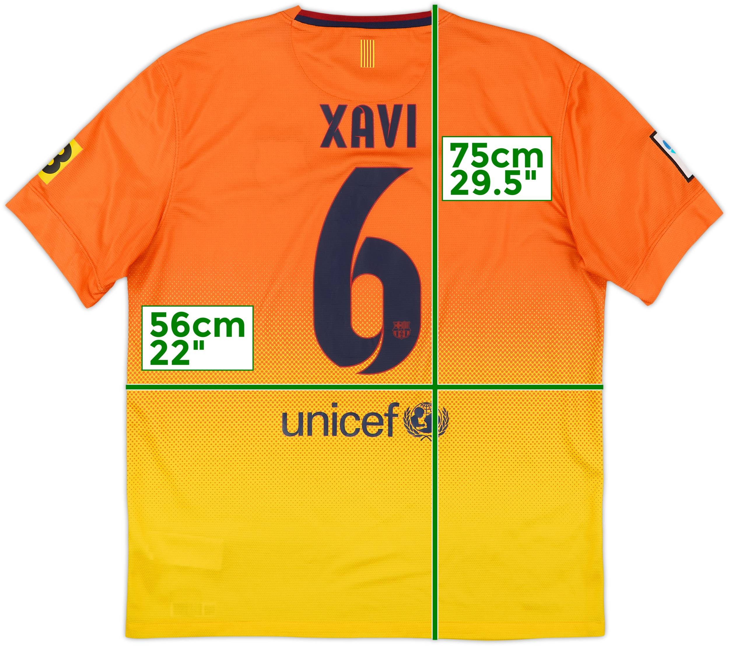 2012-13 Barcelona Away Shirt Xavi #6 - 8/10 - (L)