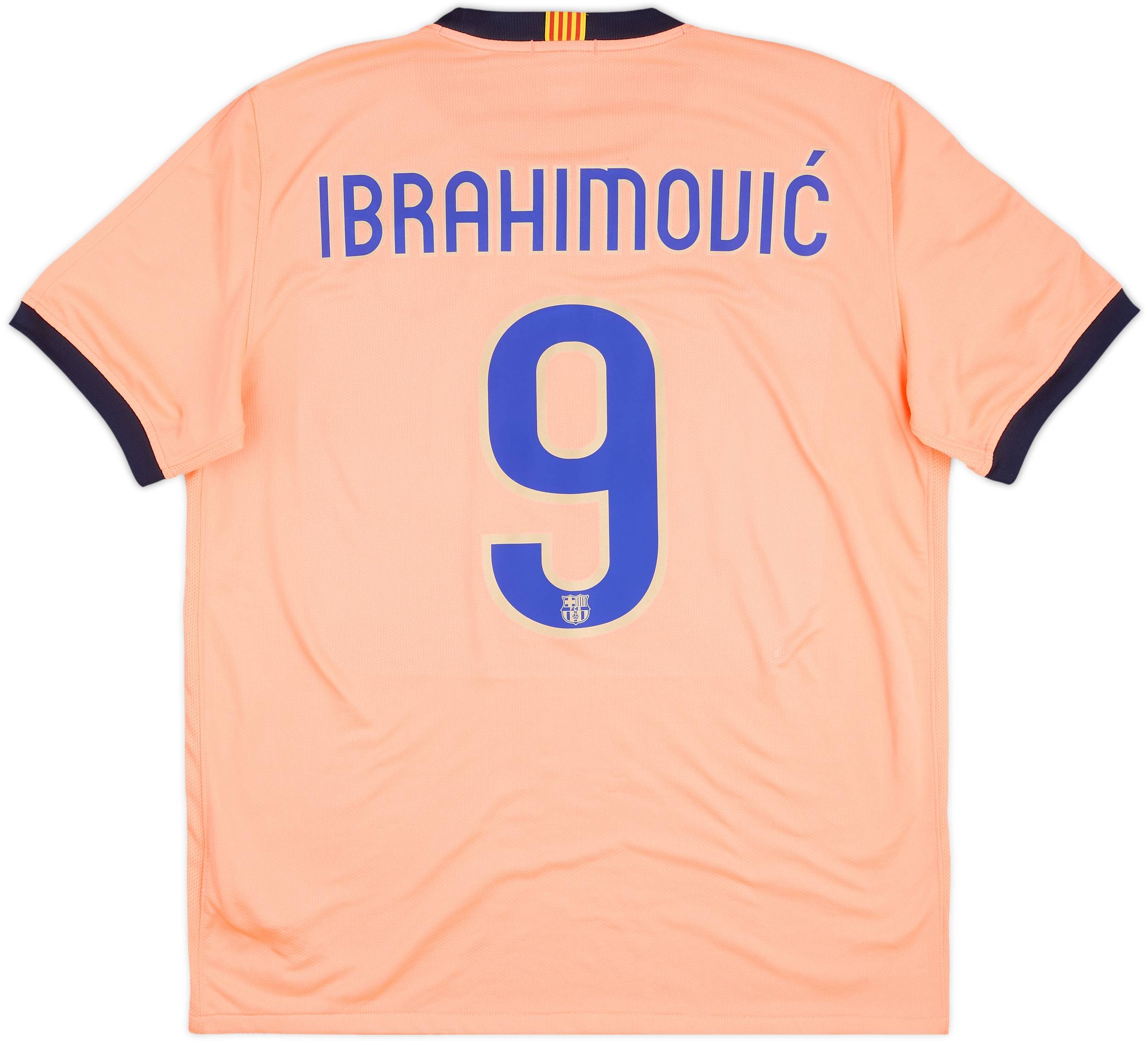 2009-10 Barcelona Away Shirt Ibrahimovic #9 - 9/10 - (L)