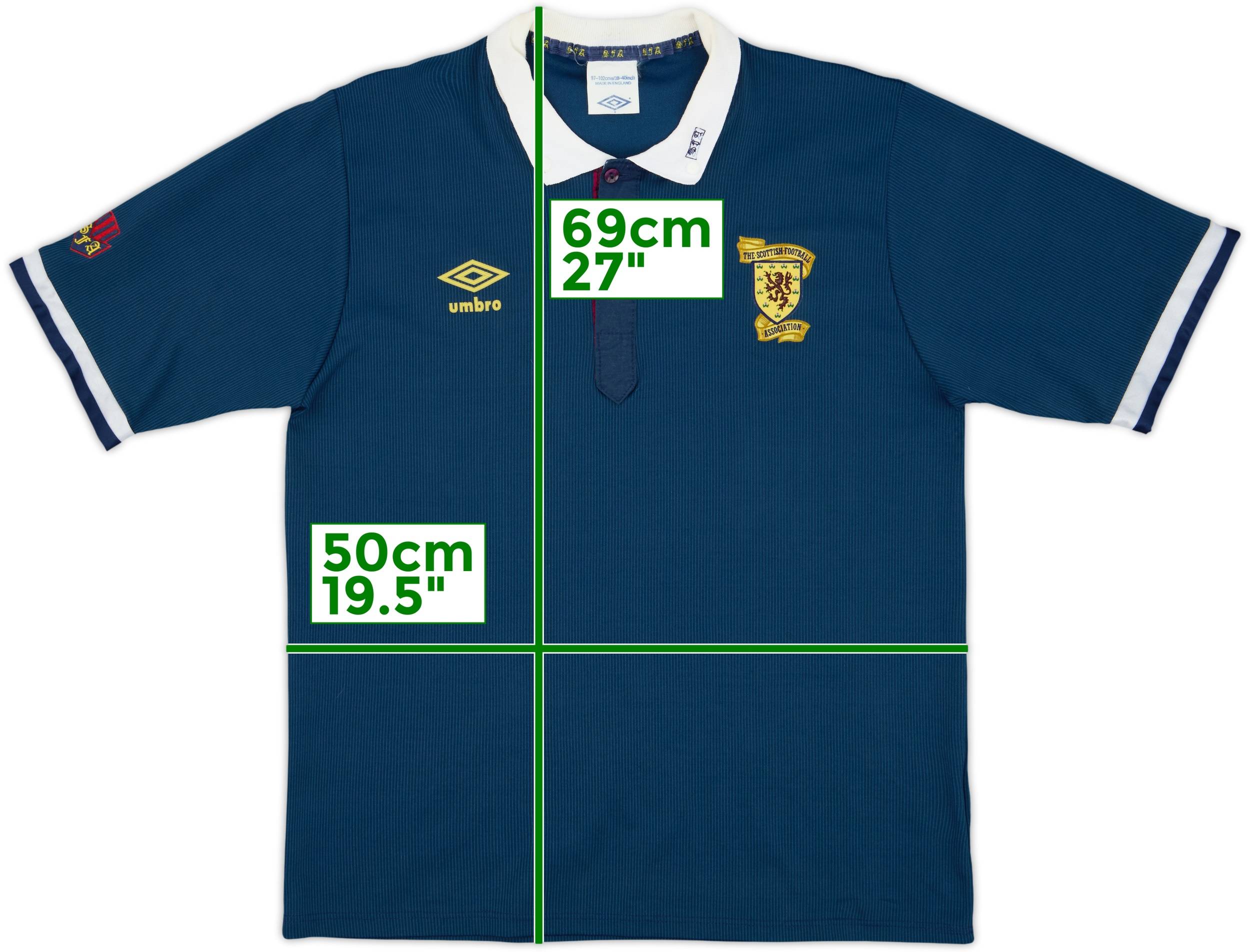 1986 World Cup Scotland 1986 Away Shirt Umbro Scotland Mens SS