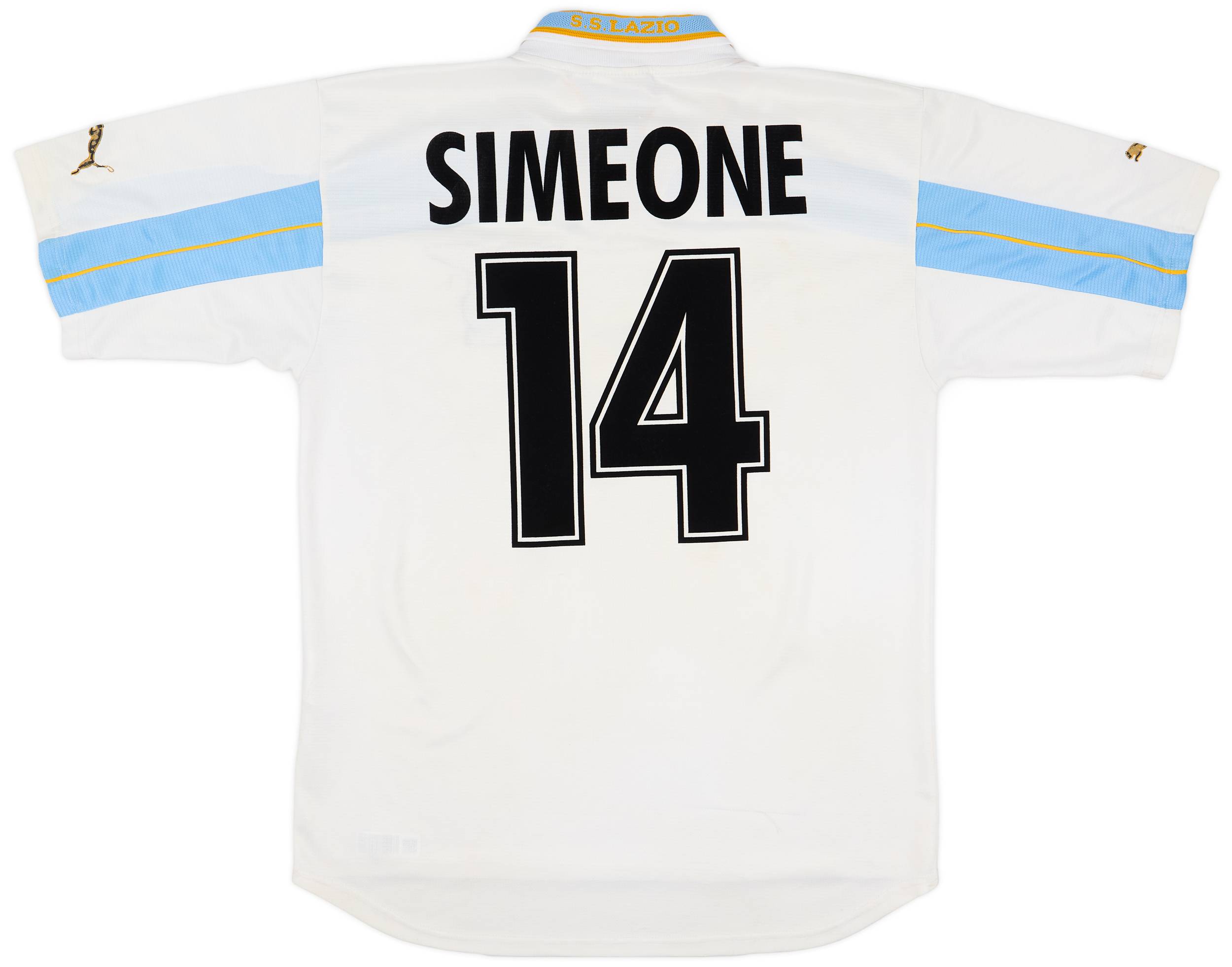 1999-00 Lazio Centenary Home Shirt Simeone #14 - 6/10 - (M)