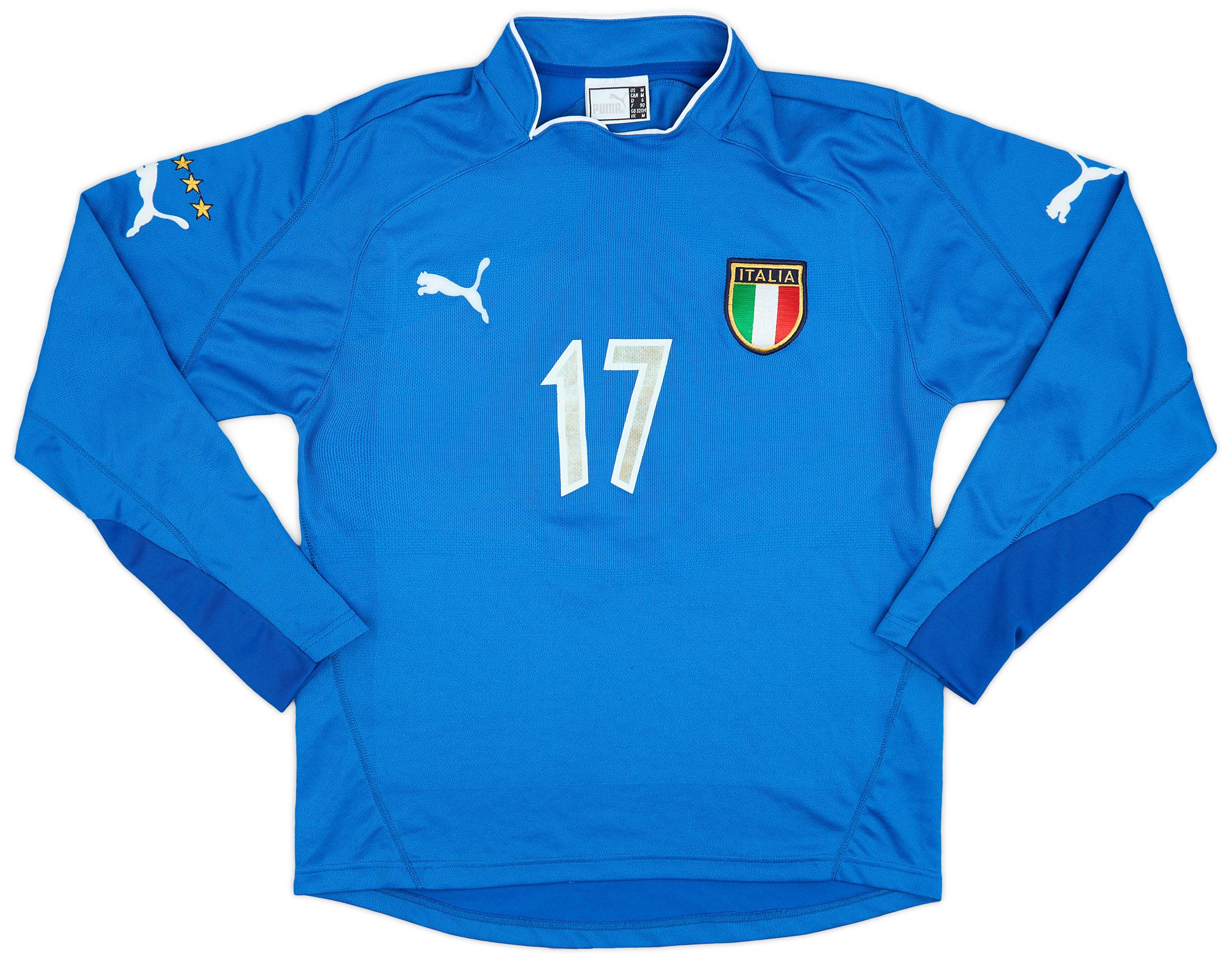 2003-04 Italy Home L/S Shirt #17 - 6/10 - (Women's M)