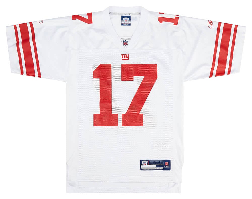 2007 New York Giants Burress #17 Reebok On Field Jersey (Away) S