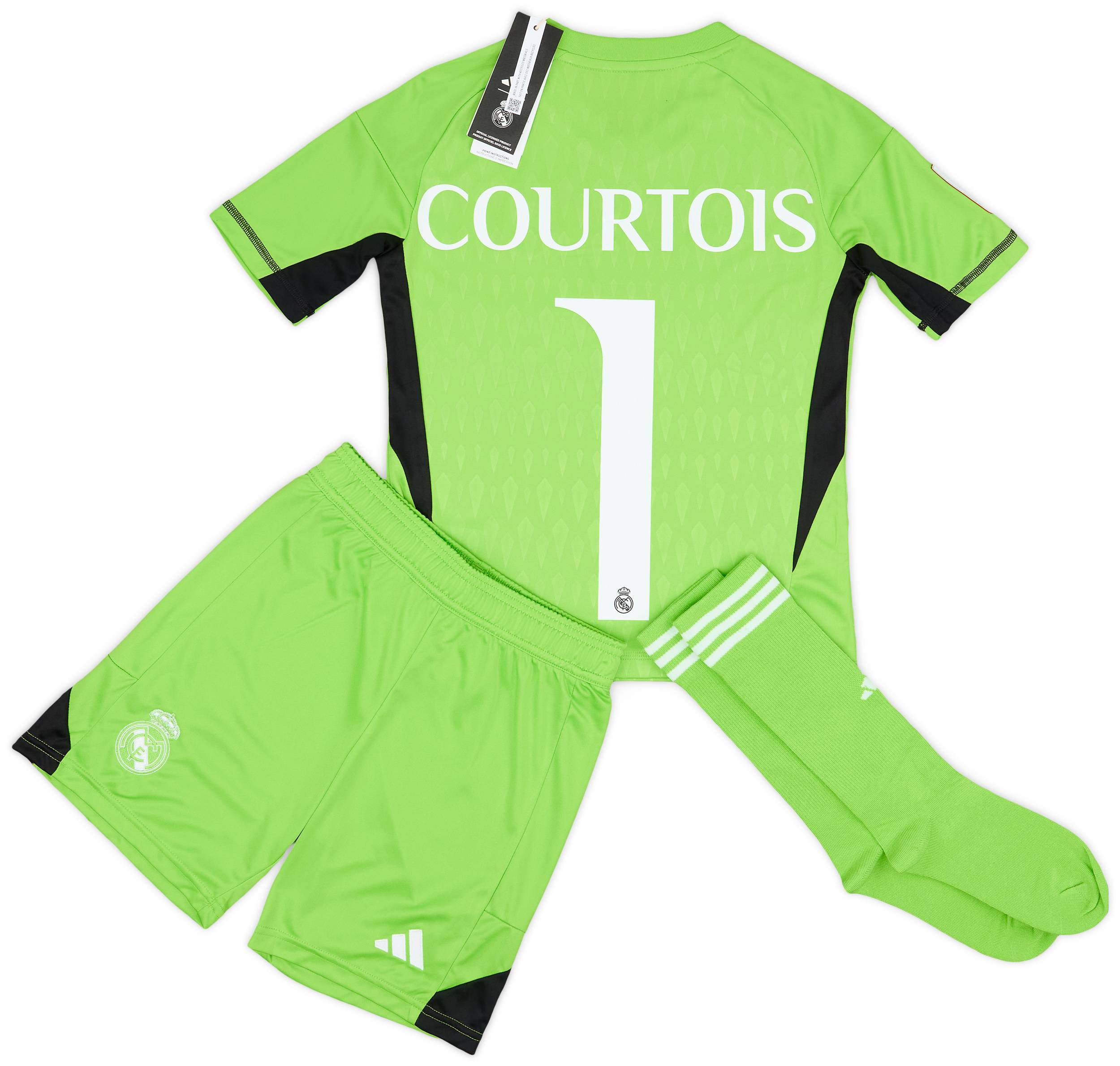 2023-24 Real Madrid GK Home Shirt Courtois #1 (S.Kids)