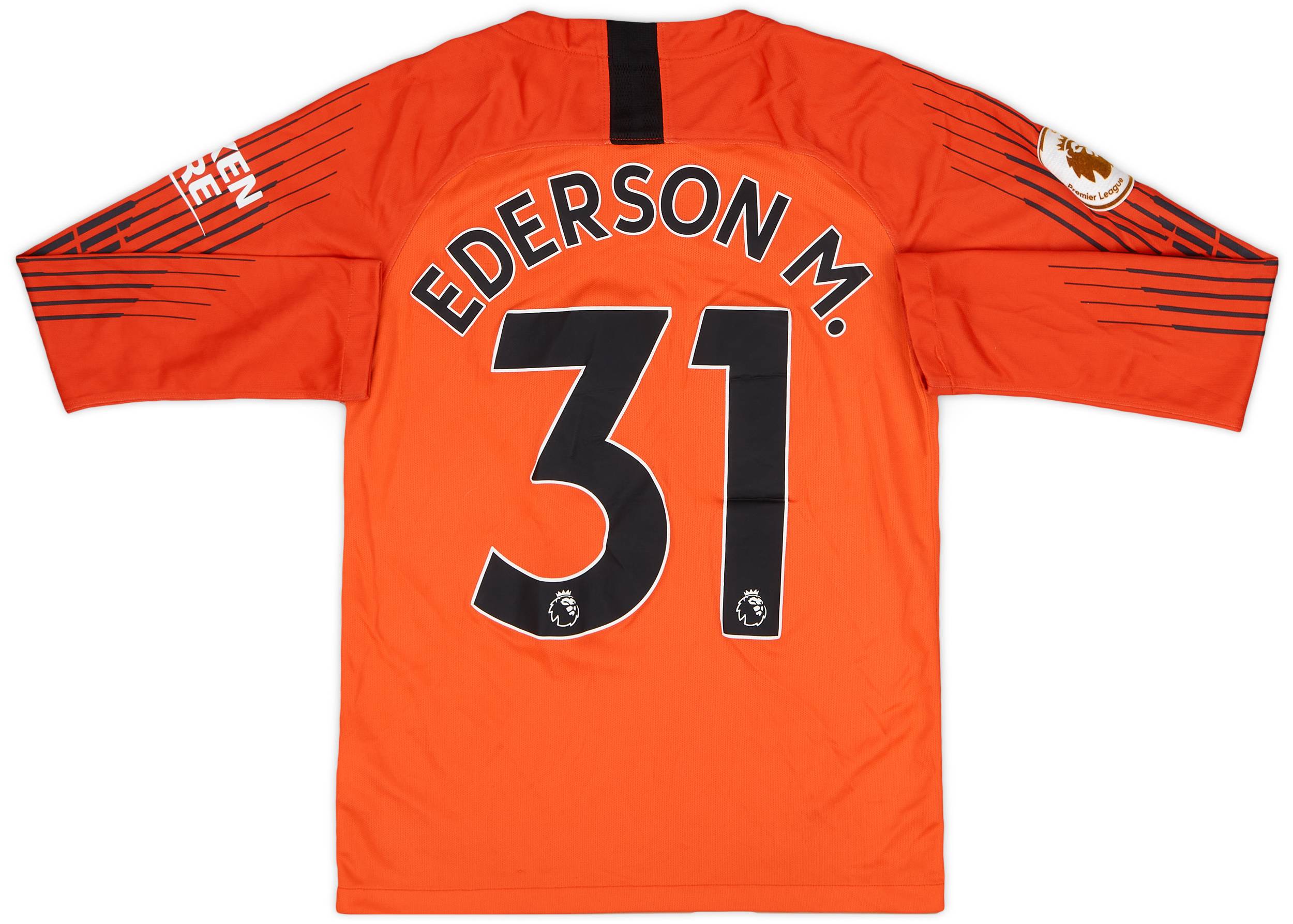 2018-19 Manchester City GK Shirt Ederson M. #31 - 6/10 - (L.Boys)