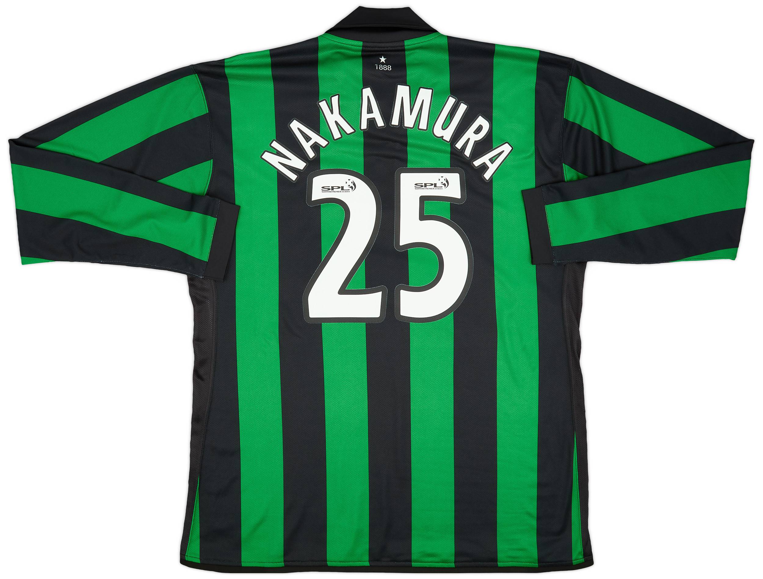 Celtic FC NAKAMURA 25番 シャツ 2006-08 Celtic Player Issue Away L/S Shirt Nakamura #25 - 9/10 - (XXL)