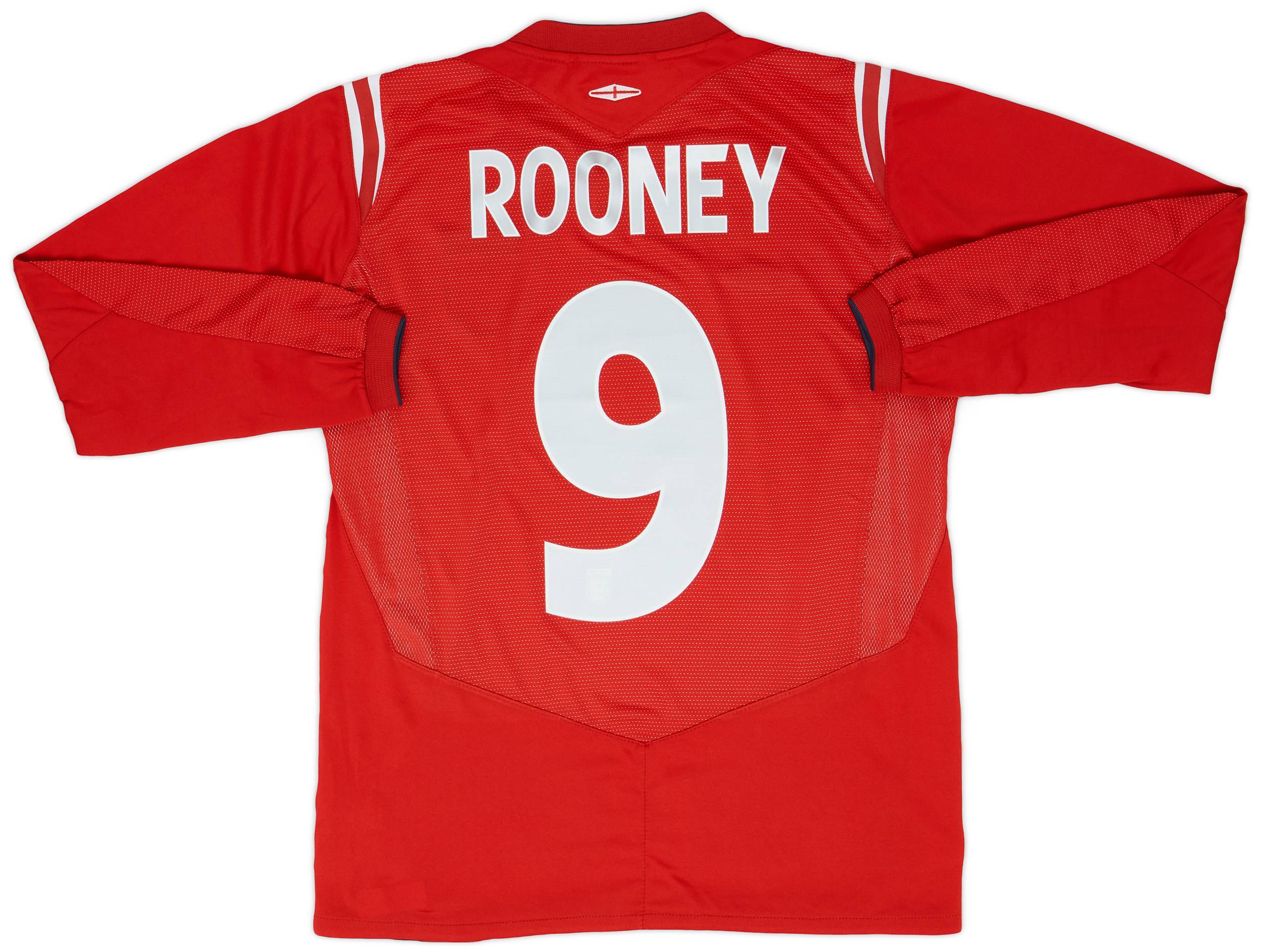 2004-06 England Away L/S Shirt Rooney #9 - 8/10 - (S)