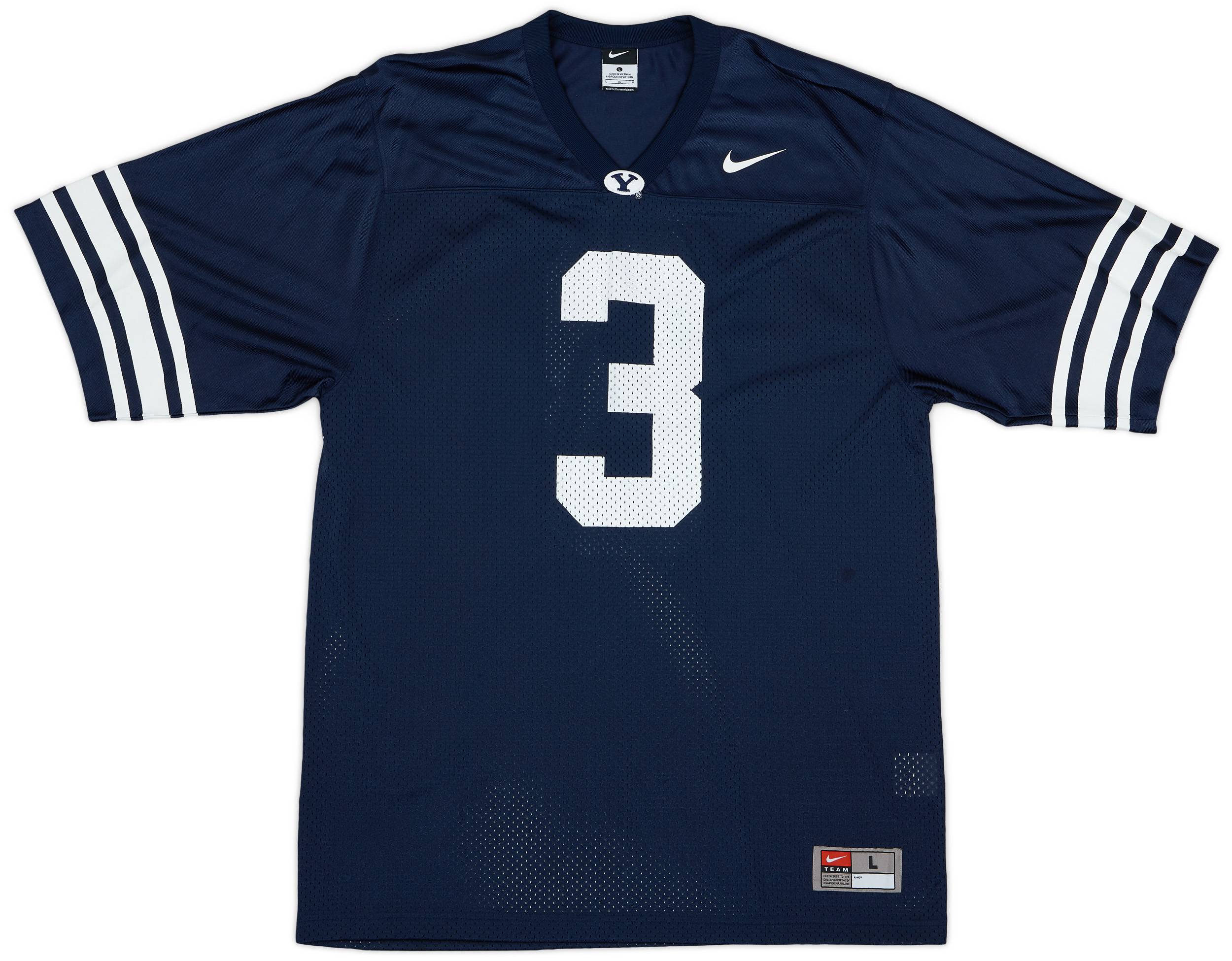 2010-13 BYU Cougars Van Noy #3 Nike Home Jersey - 9/10 - (L)