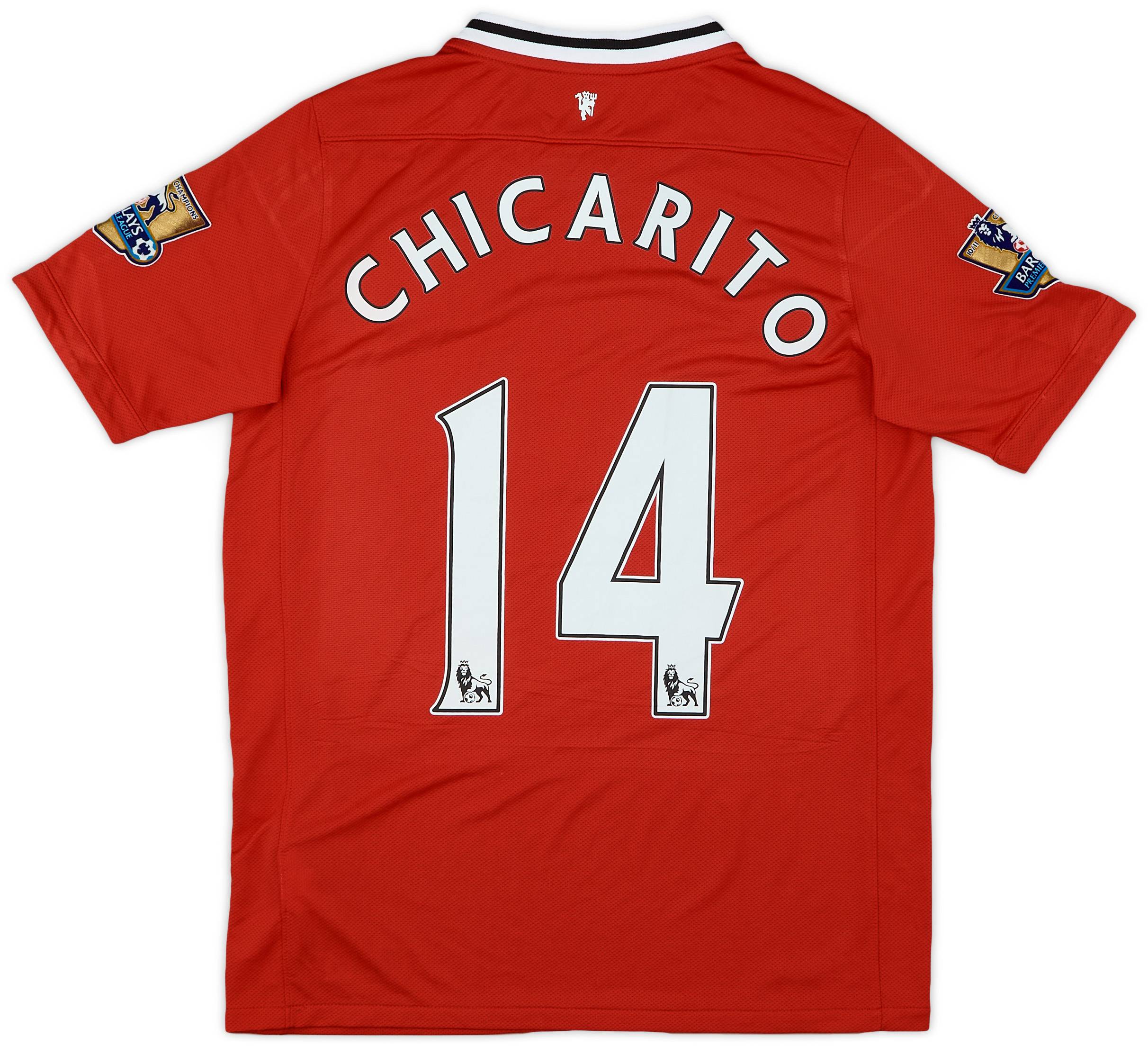 2011-12 Manchester United Home Shirt Chicarito #14 - 8/10 - (XL.Boys)