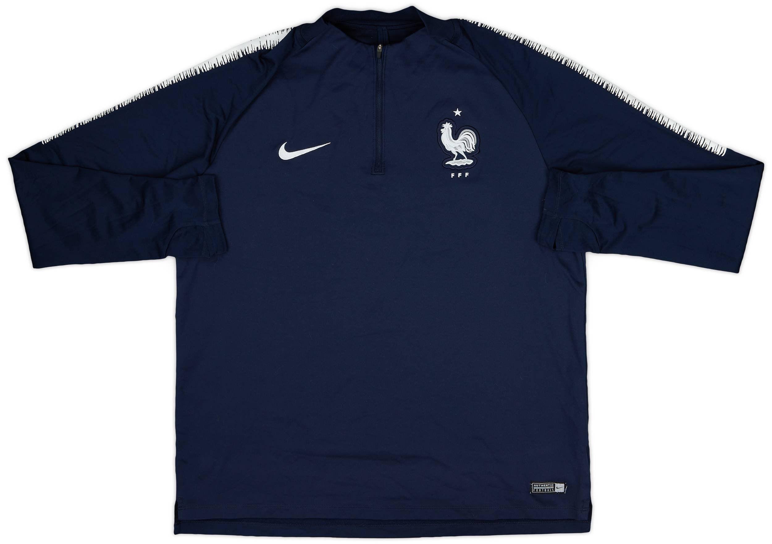 2018-19 France Nike 1/4 Zip Training Top - 8/10 - (XL)