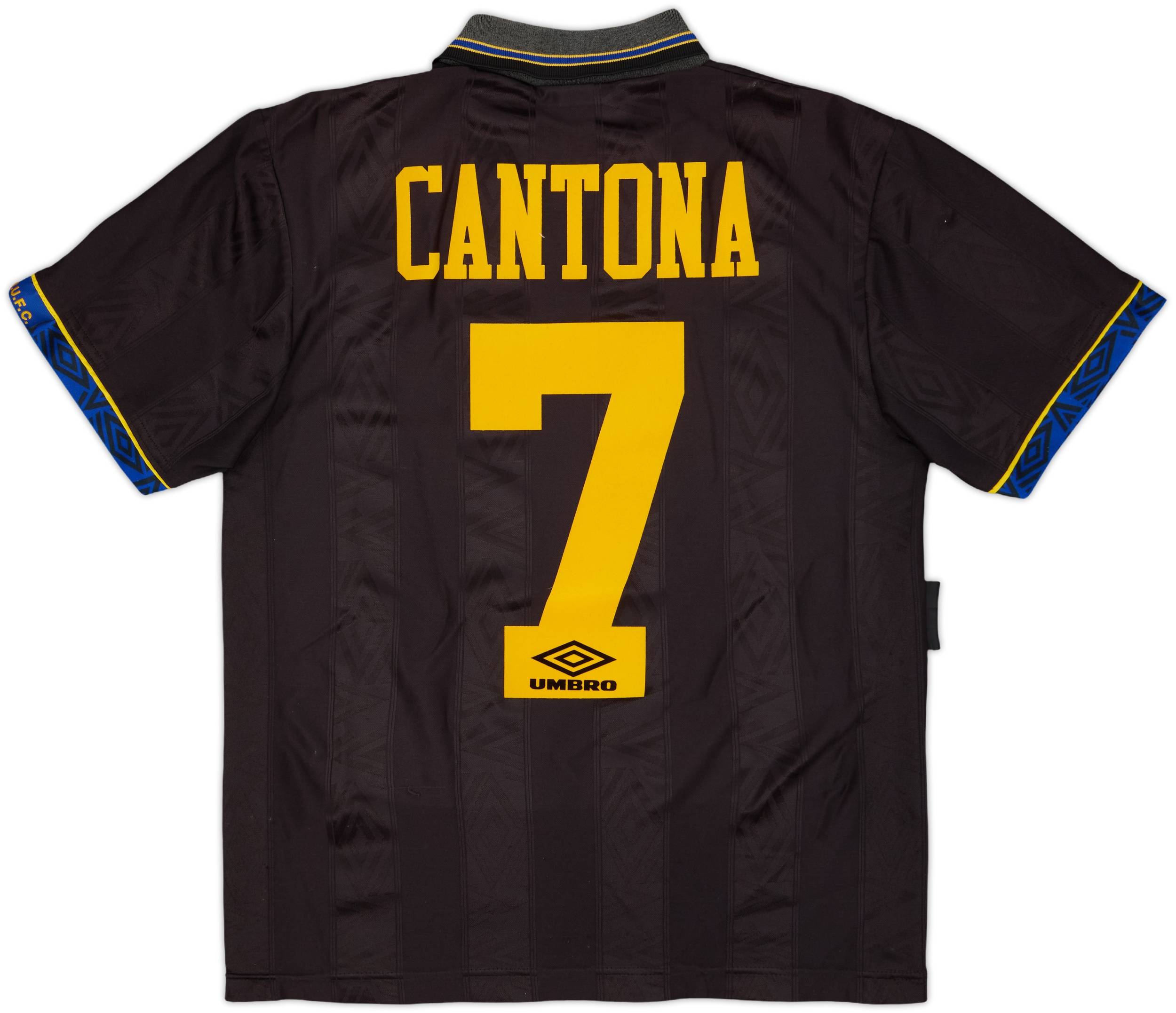 【93/95 Awayモデル】E・カントナ ＃７ マンチェスターユナイテッド 1993-95 Manchester United Away Shirt Cantona #7 - 5/10 - (S)