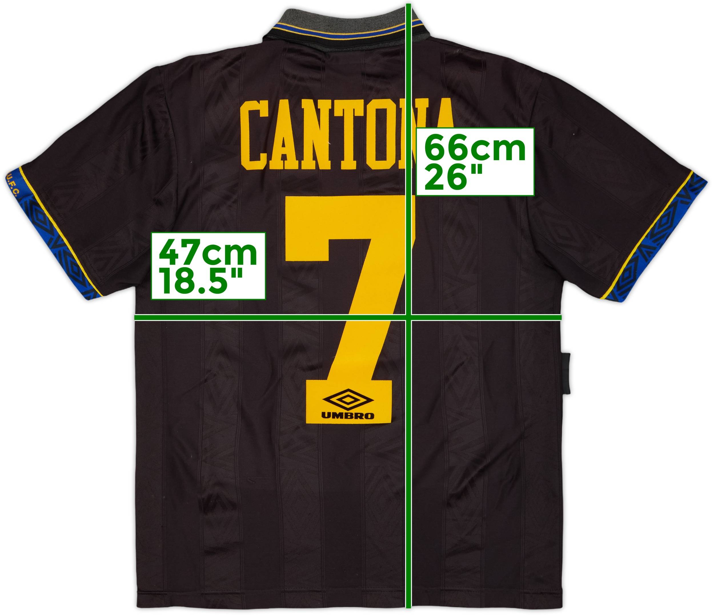 1993-95 Manchester United Away Shirt Cantona #7 - 5/10 - (S)