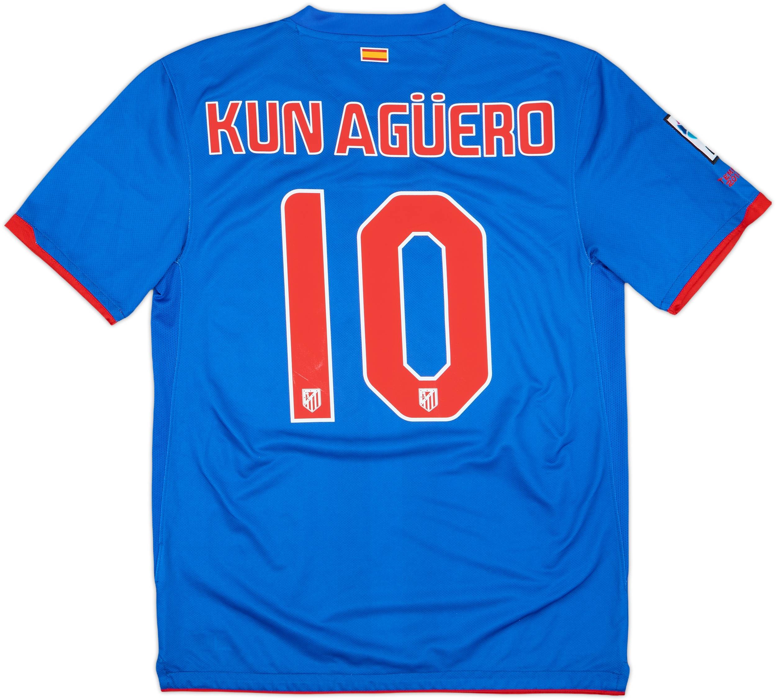 2010-11 Atletico Madrid Away Shirt Kun Aguero #10 - 7/10 - (M)