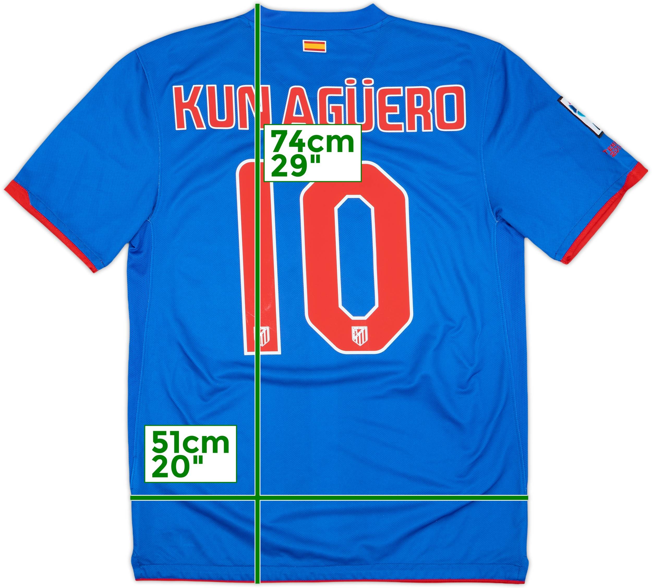 アトレティコ・マドリード KUN AGÜERO 10 シャツ 2010-11 Atletico Madrid Away Shirt Kun Aguero #10 - 7/10 - (M)