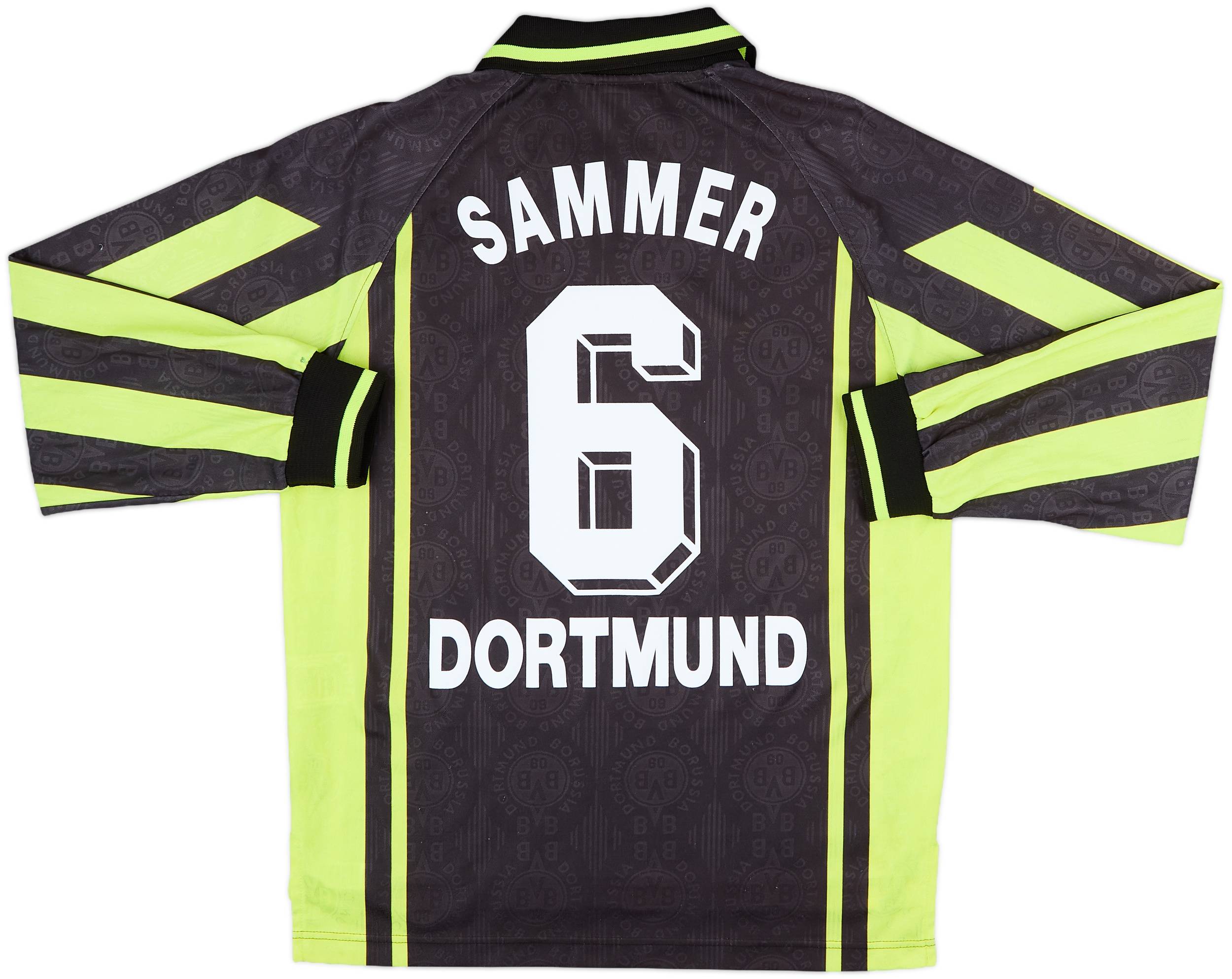 1996-97 Borussia Dortmund Away L/S Shirt Sammer #6 - 8/10 - (S)