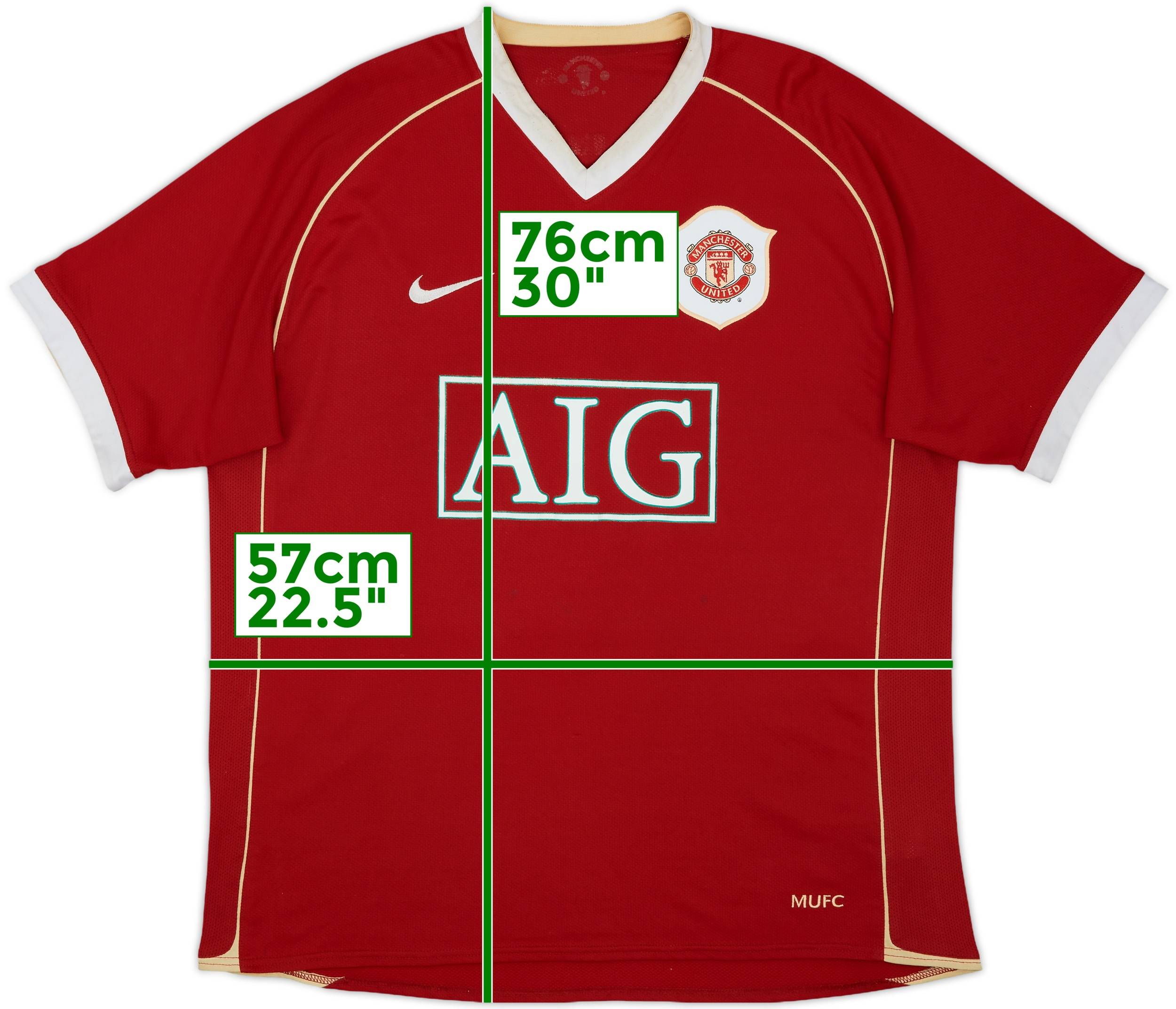 MANCHESTER UNITED 07-09 ホームユニフォーム 2007-09 Manchester United Home Shirt - 8/10 - Women's (XL)