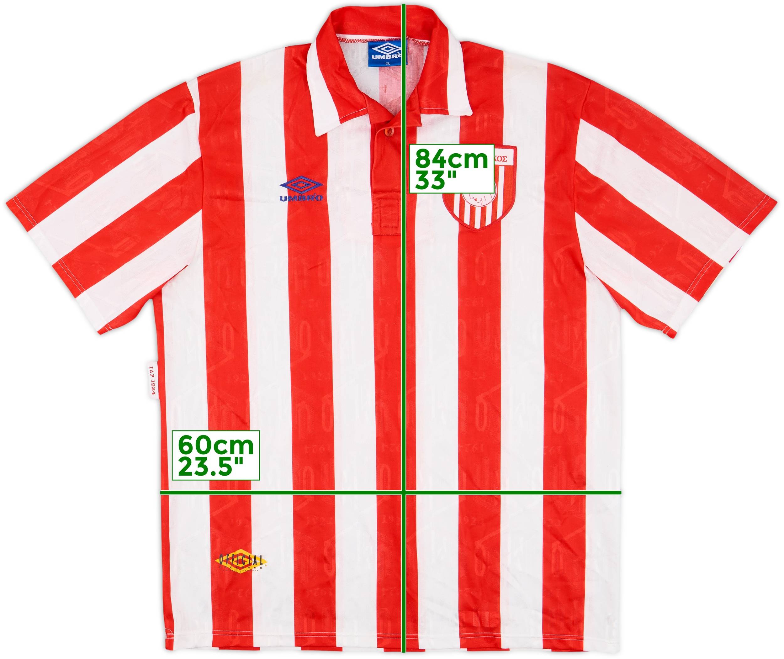 1992-93 Olympiakos Home Shirt - 8/10 - (XL)