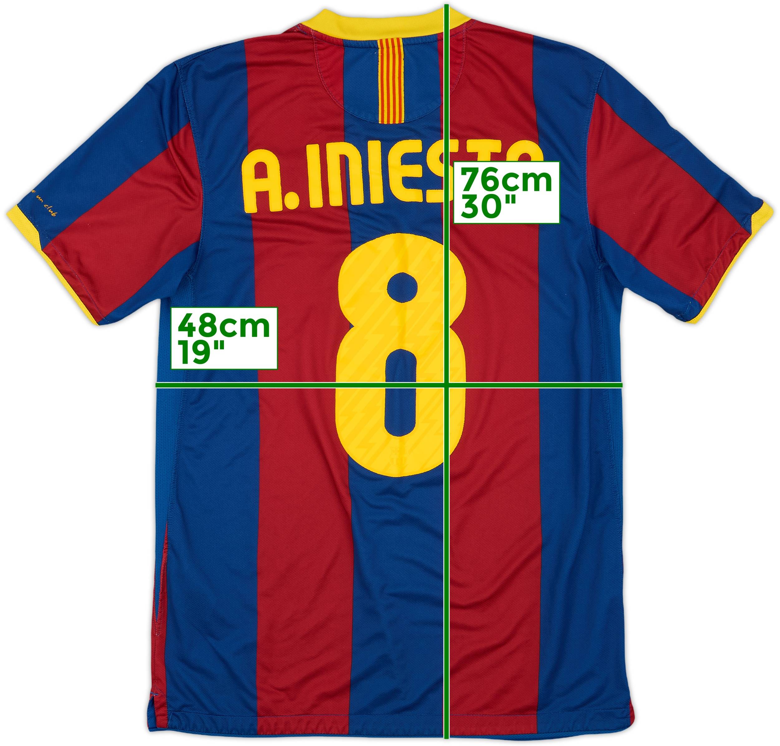 2010-11 Barcelona Home Shirt A.Iniesta #8 - 6/10 - (M)
