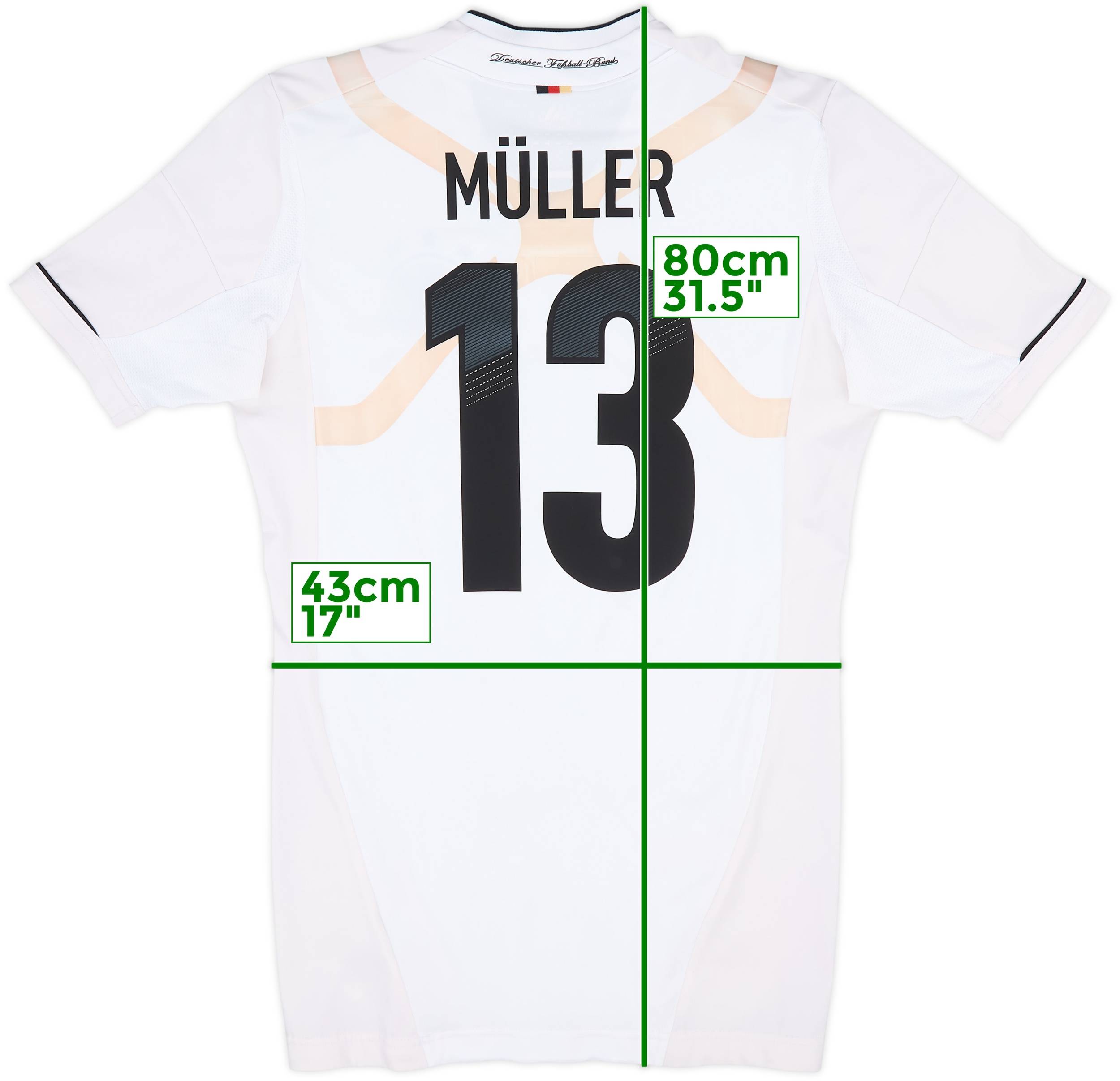2012-13 Germany Player Issue Techfit Home Shirt Muller #13 - 5/10