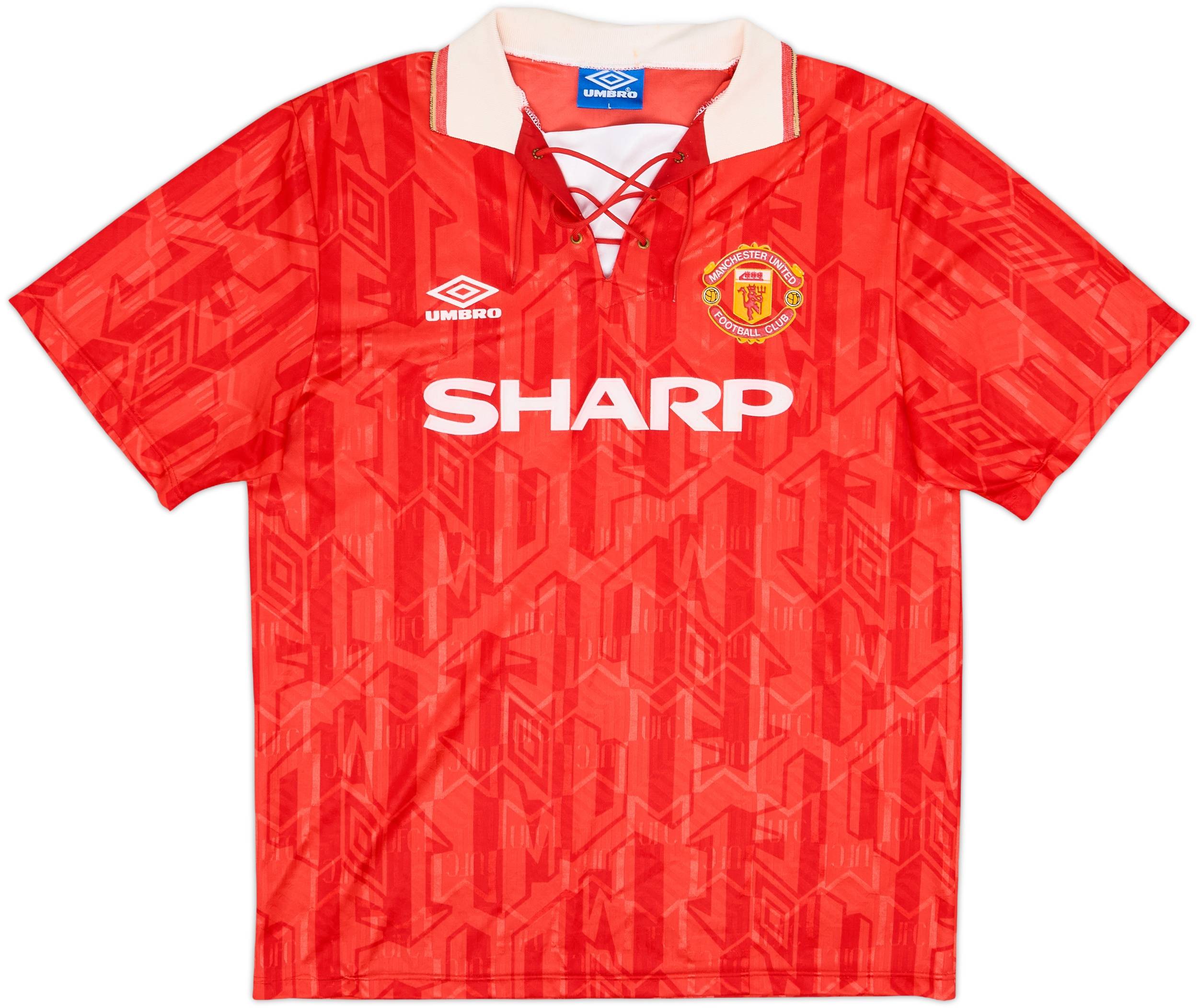 1992-94 Manchester United Home Shirt Cantona #7 - 6/10 - (L)