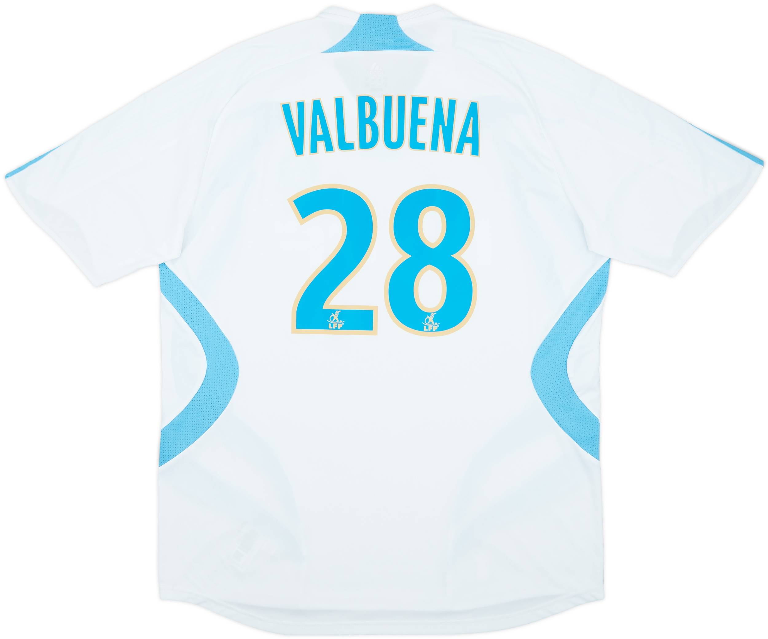 2007-08 Olympique Marseille Home Shirt Valbuena #28 - 8/10 - (XL)
