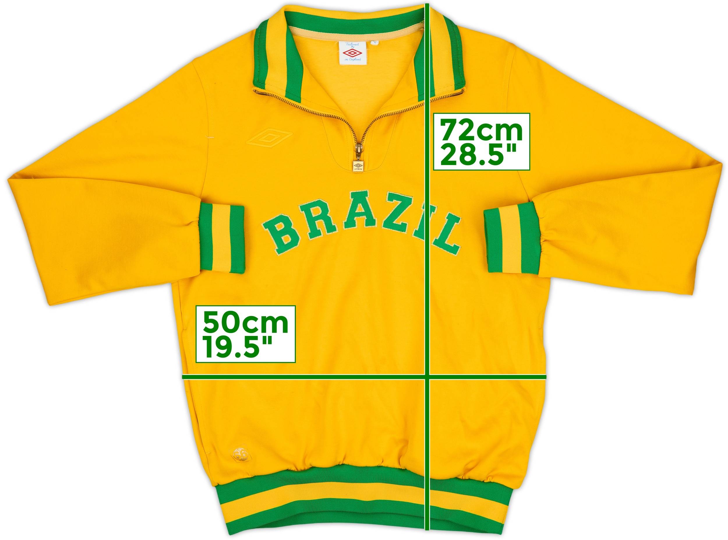2009-10 Brazil Retro Umbro 1/4 Zip Drill Top - 7/10 - (M)