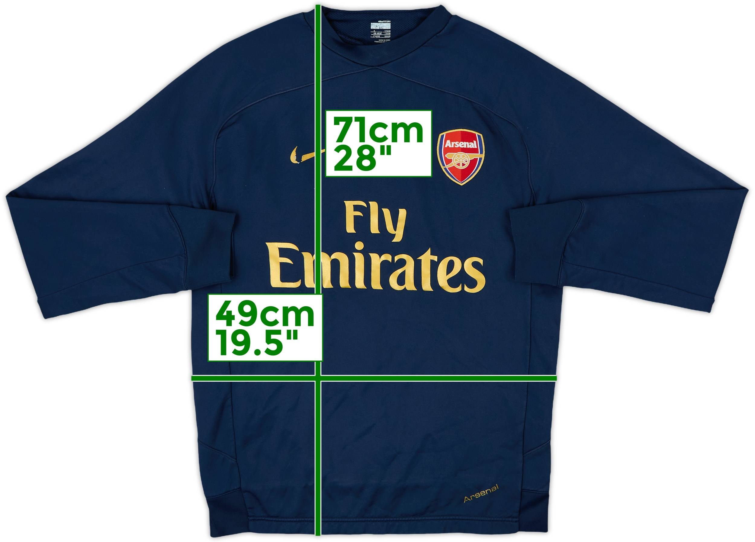 2007-08 Arsenal Nike Sweat Top - 5/10 - (S)