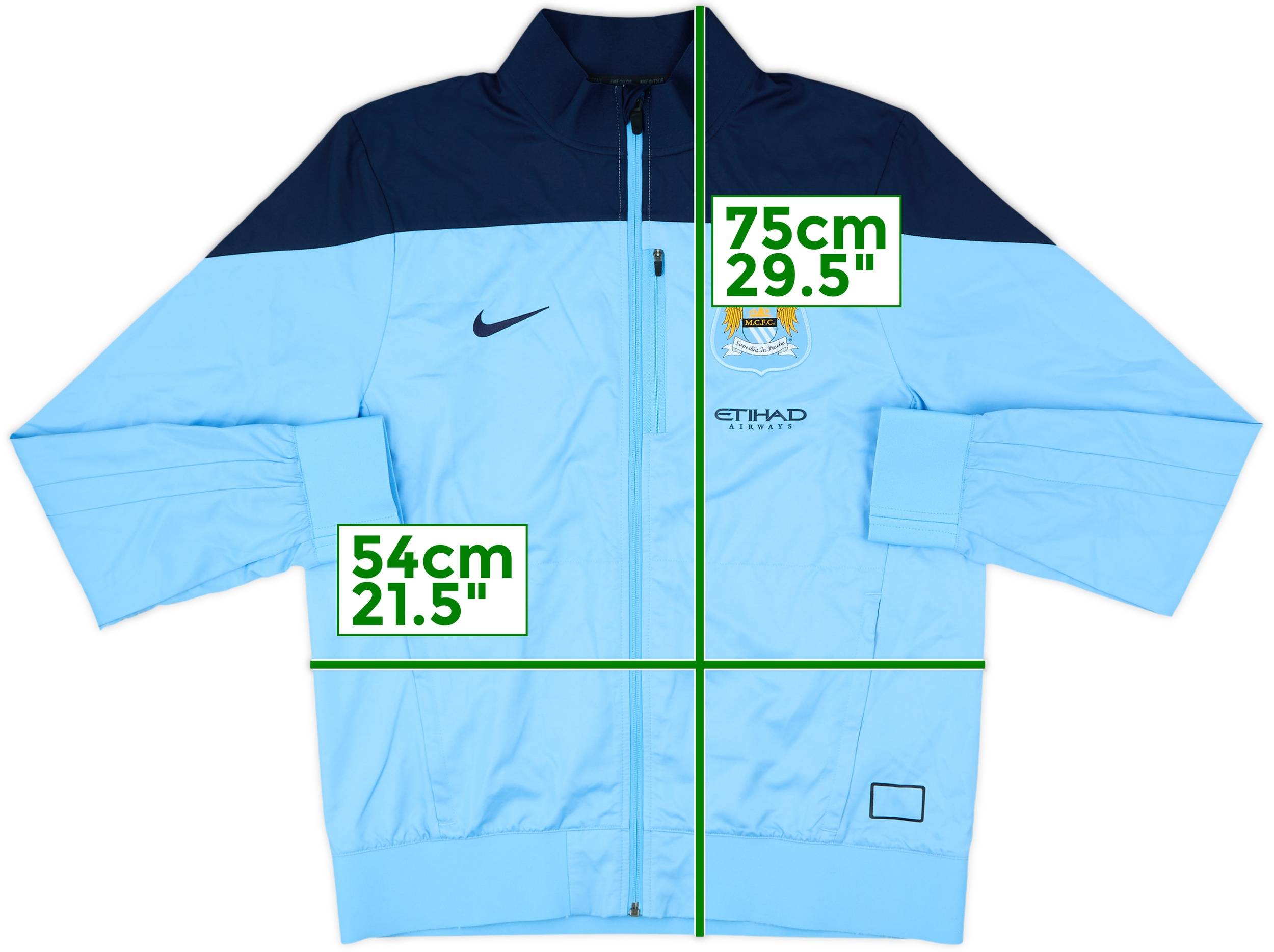 2013-14 Manchester City Nike Track Jacket - 10/10 - (M)