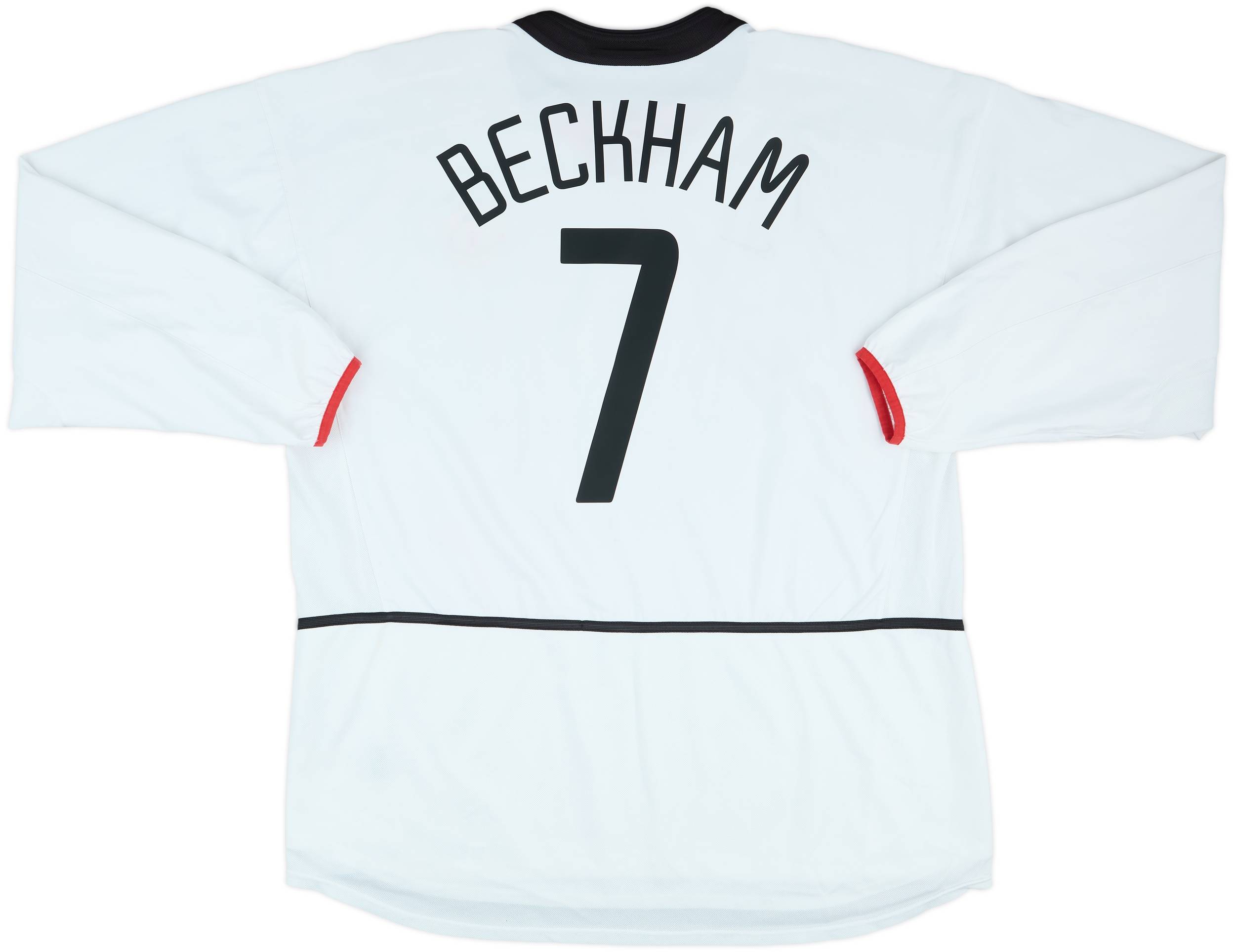 2002-03 Manchester United Away L/S Shirt Beckham #7 - 8/10