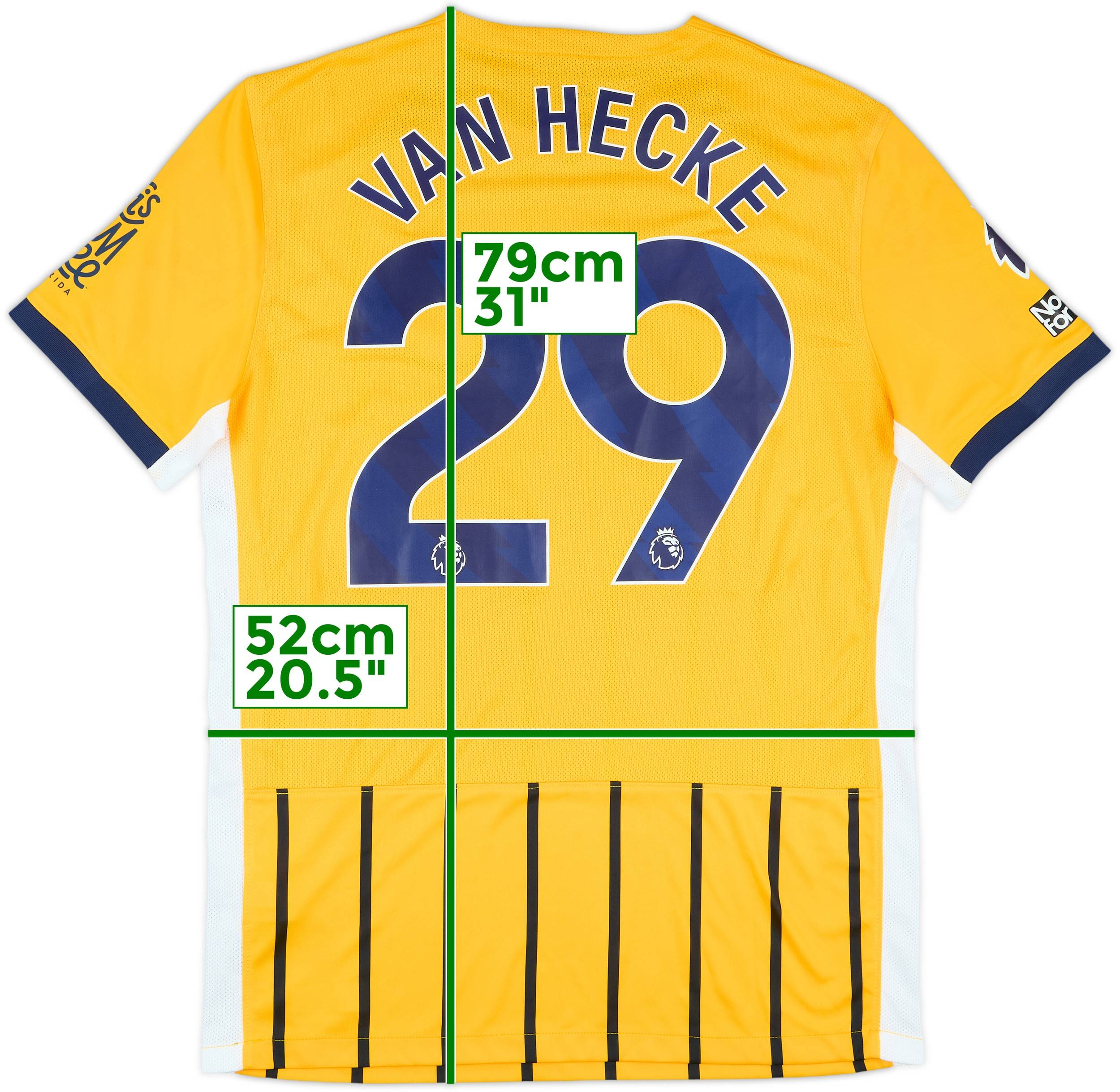 2024-25 Brighton Match Issue Away Shirt van Hecke #29
