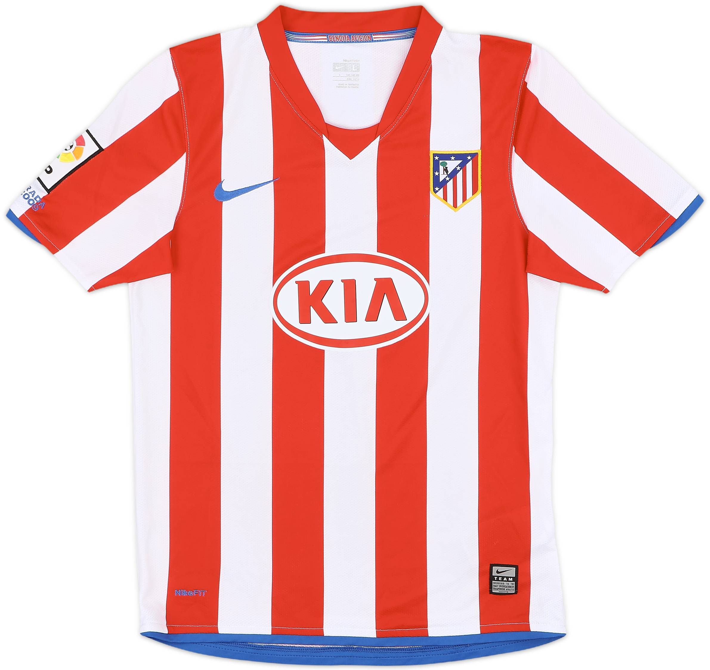 2008-09 Atletico Madrid Home Shirt - 7/10 - (L.Boys)