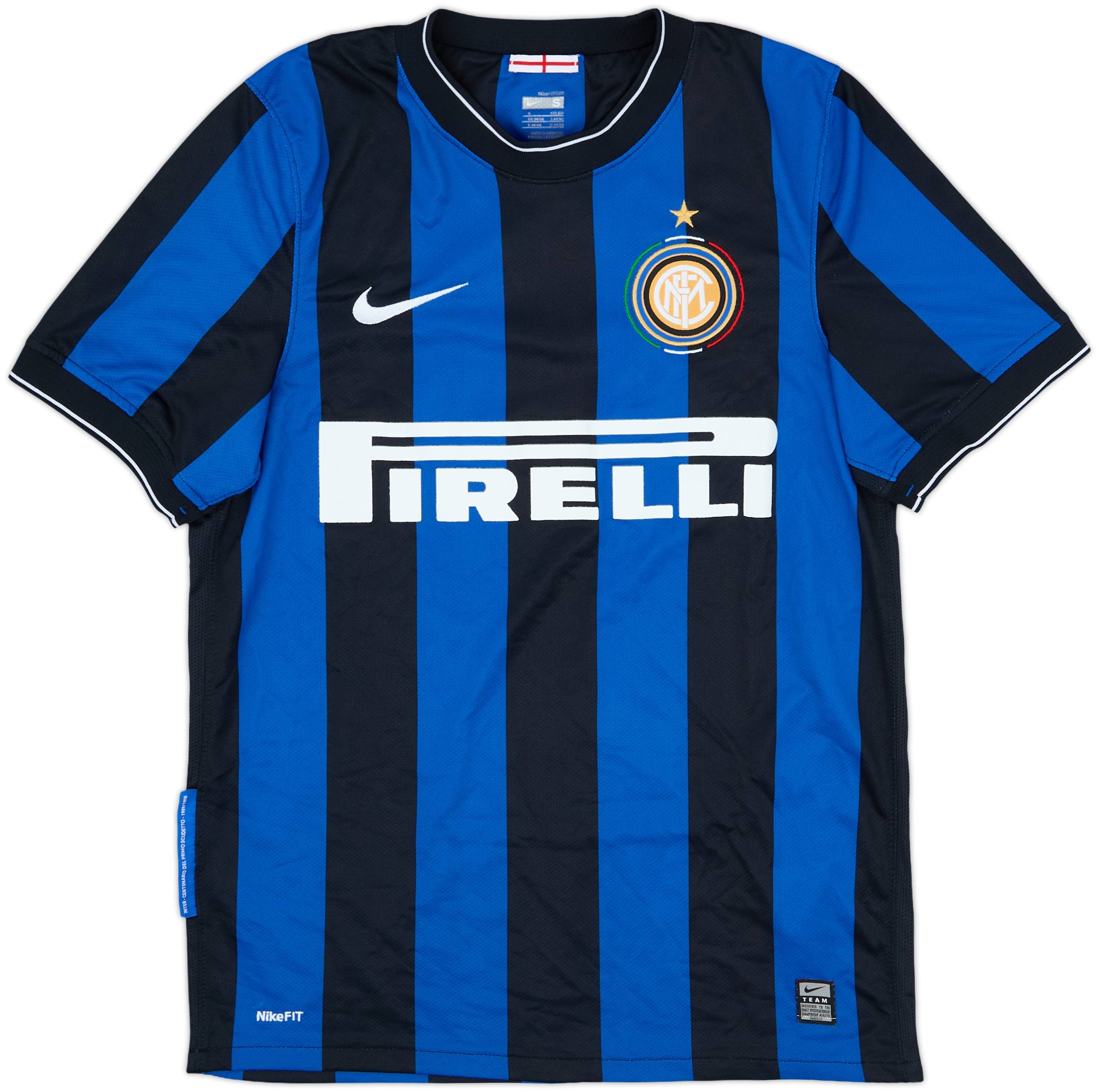 2009-10 Inter Milan Home Shirt Eto'o #9 - 9/10 - (S)