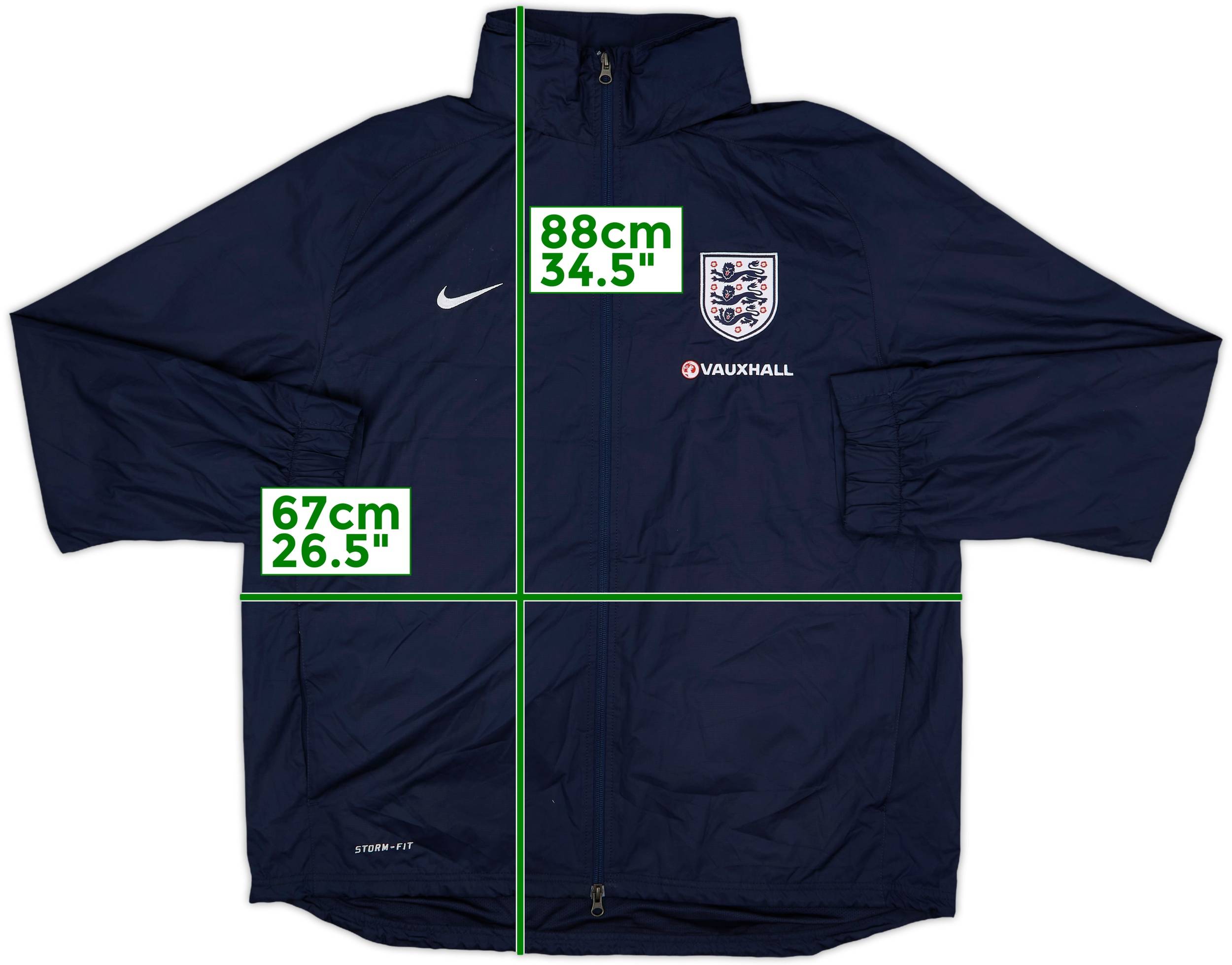 ウェア England Windbreaker Jacket 2013-14 England Nike Hooded Rain Jacket - 9/10 - (XL)