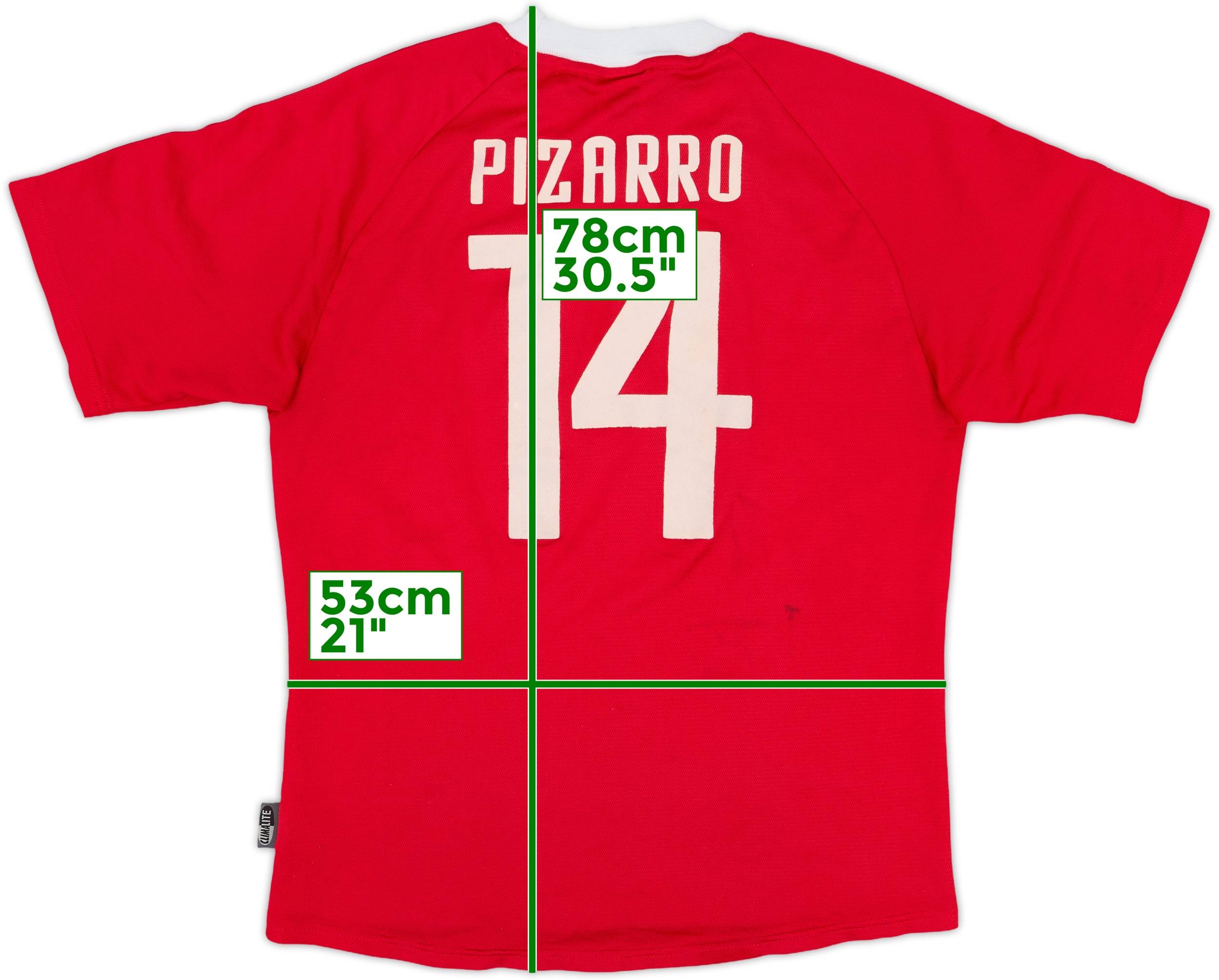 2001-02 Bayern Munich CL Shirt Pizarro #14 - 4/10 - (S)