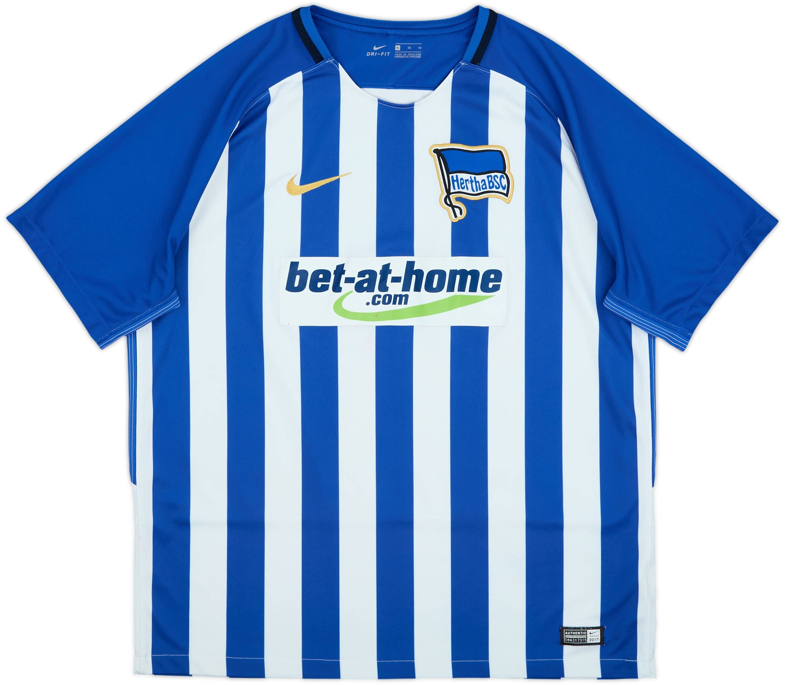 ヘルタベルリン　マテウスクーニャ　ユニフォーム　Hertha Berlin 2017-18 Hertha Berlin Home Shirt - 6/10 - (L)