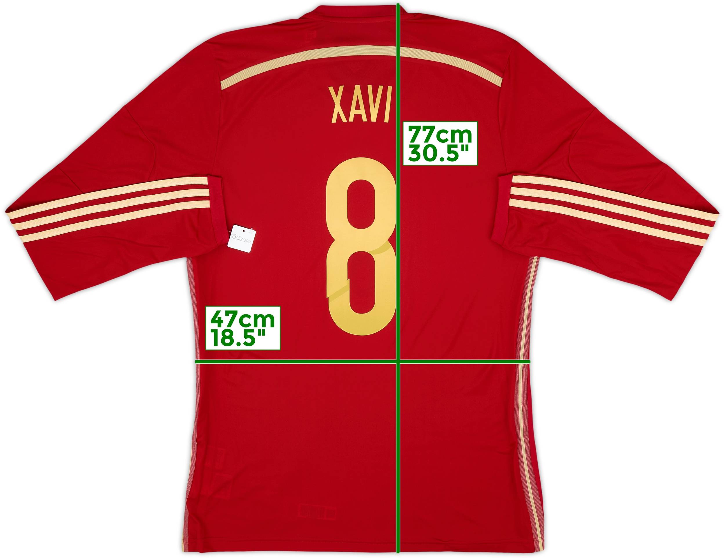 スペイン代表 XAVI シャビ　8 シャツ 2013-15 Spain Player Issue Home L/S Shirt Xavi #8 (L)